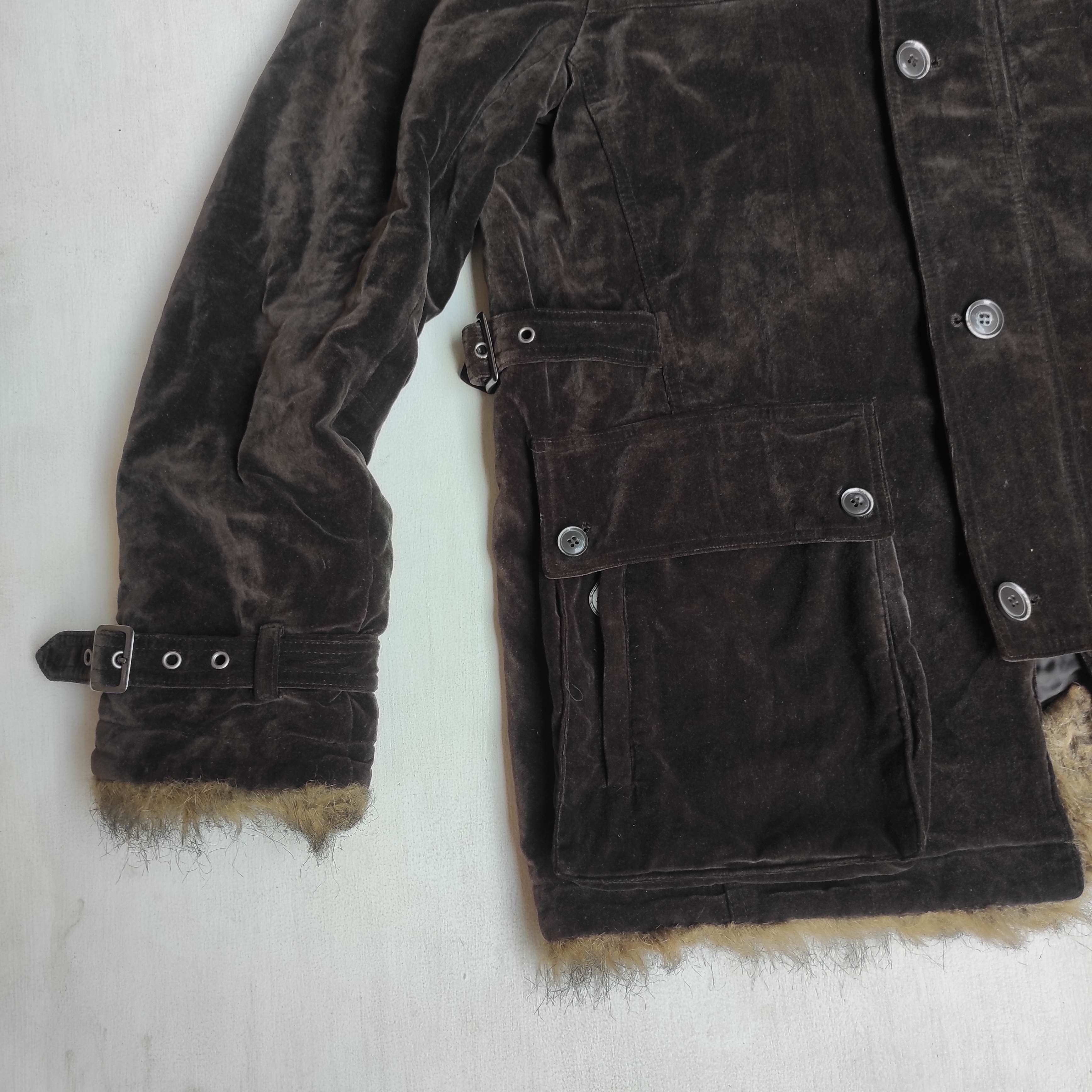 14th Addiction Bernings Sho Faux Fur Shearling Bondage Velvet Jacket Size US M / EU 48-50 / 2 - 6 Thumbnail