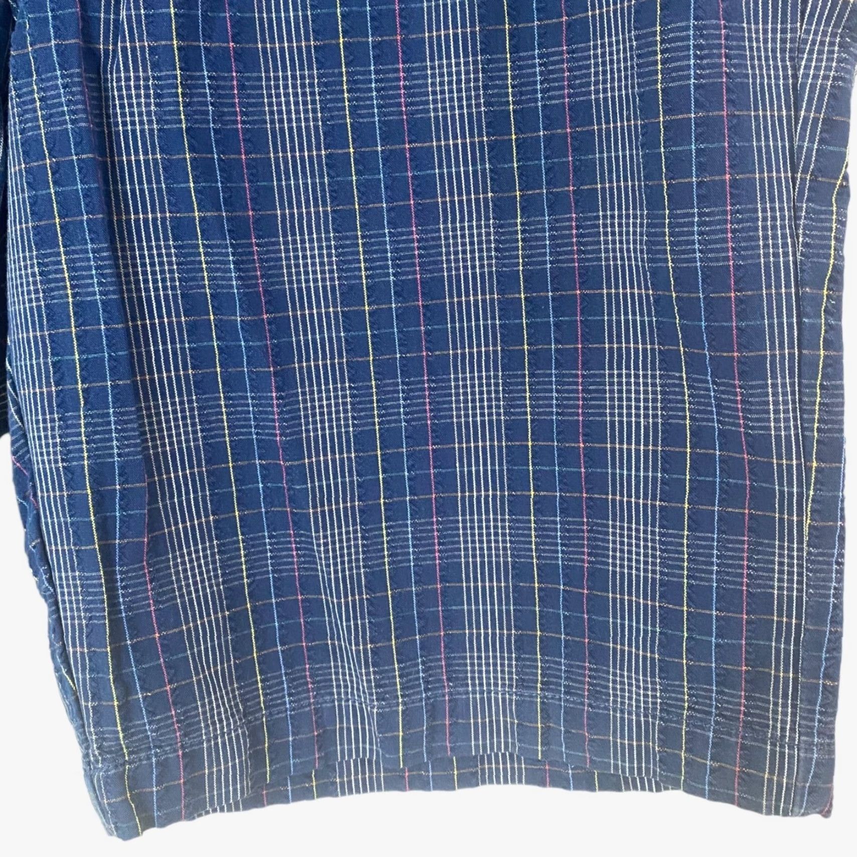 Tommy Bahama VINTAGE Tommy Bahama Relax Seersucker Flat Front Shorts Blue Plaid Mens Size 32 Size US 32 / EU 48 - 6 Thumbnail