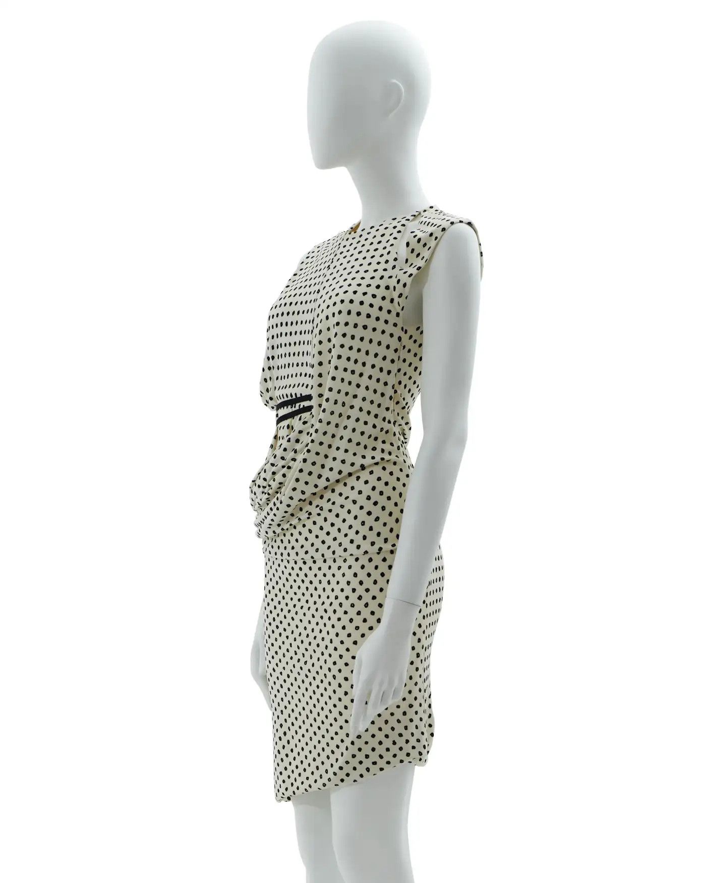 Balenciaga Resort 2009 Black and white printed asymmetric dress Size M / US 6-8 / IT 42-44 - 2 Thumbnail