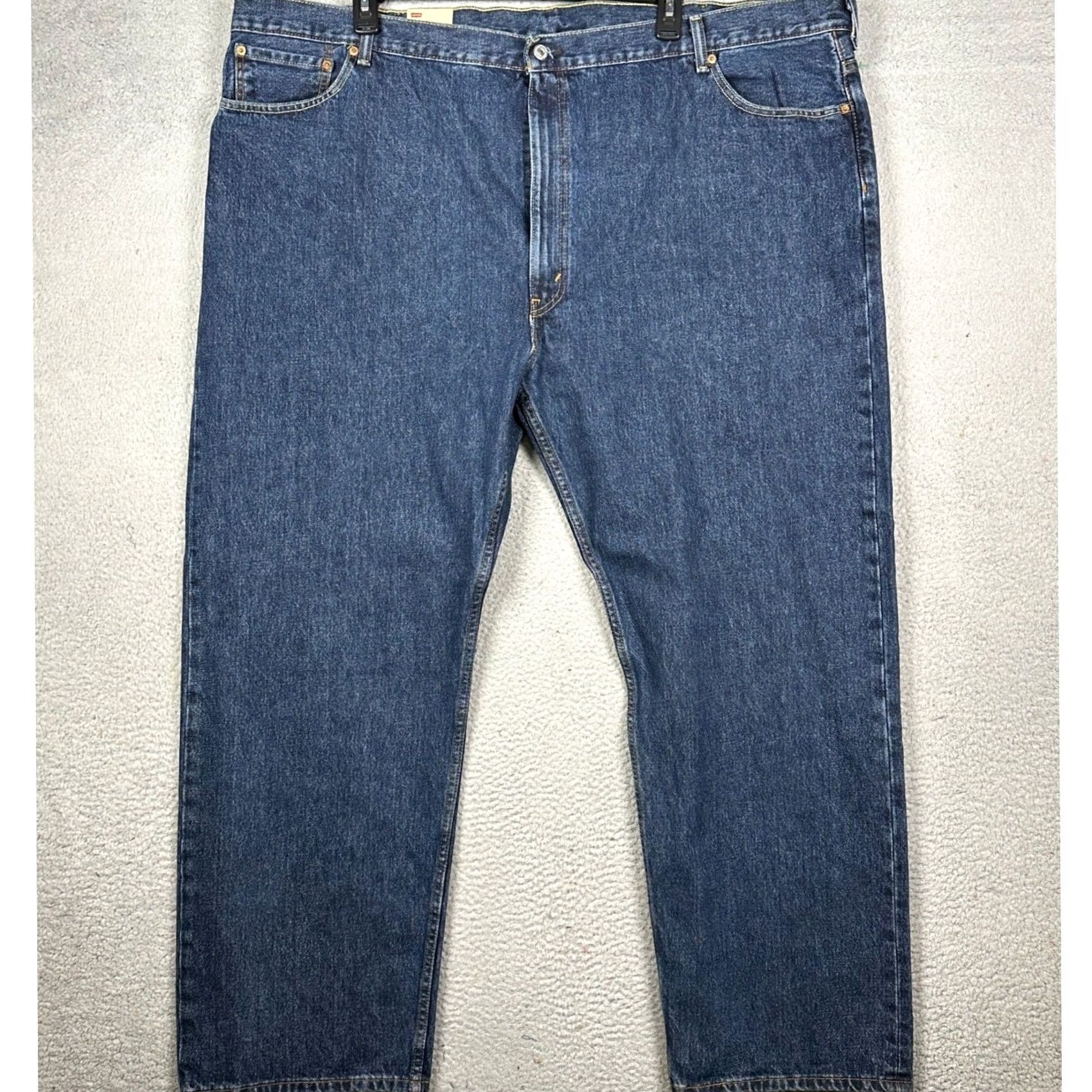 Denime VINTAGE New Levis 505 Mens 54X32 Big Tall Jeans Straight Regular Fit Blue 5 Pocket Denim Size US 38 / EU 54 - 2 Thumbnail