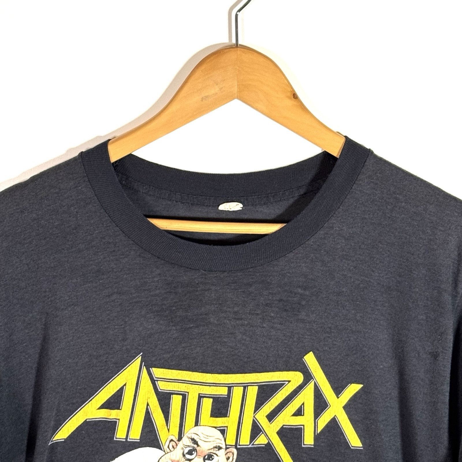 Band Tees × Vintage VTG Anthrax Road To Euphoria Graphic Band T-shirt 80s Size M Size US S / EU 44-46 / 1 - 5 Thumbnail