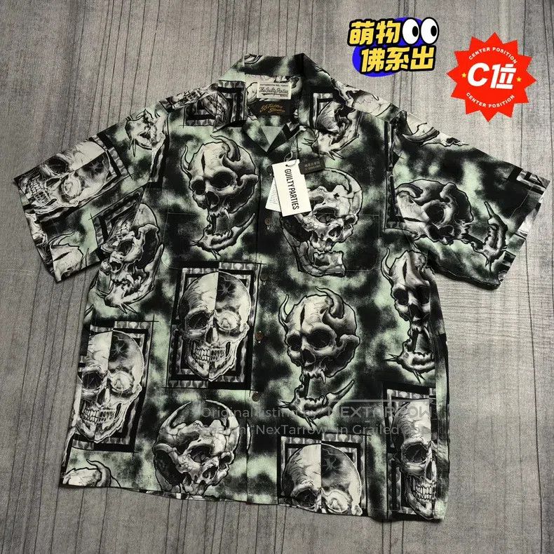 Wacko Maria Wacko Maria Heaven Tokyo Skull Hawaii Short-sleeved Shirt Size US M / EU 48-50 / 2 - 1 Thumbnail