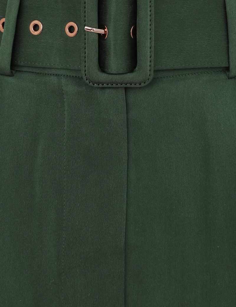 Zimmermann oc11z0226 Silk Tuck Pants In Forest Green Size 32" / US 10 / IT 46 - 6 Thumbnail