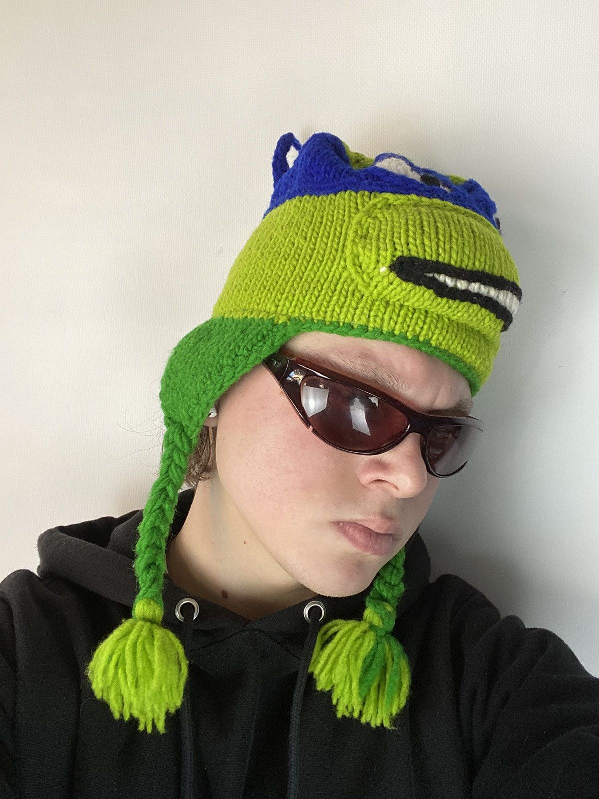Vintage Teenage Mutant Ninja Turtles trapper hat Donatello adult Size ONE SIZE - 2 Thumbnail