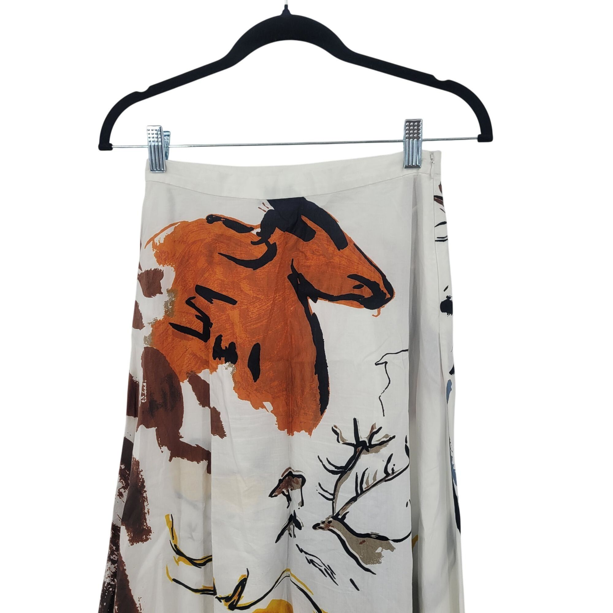Dior Christian Dior Midi Savage Skirt Sz 0 Whimsical Western Anim Size 25" / US 0 / IT 36 - 10 Thumbnail