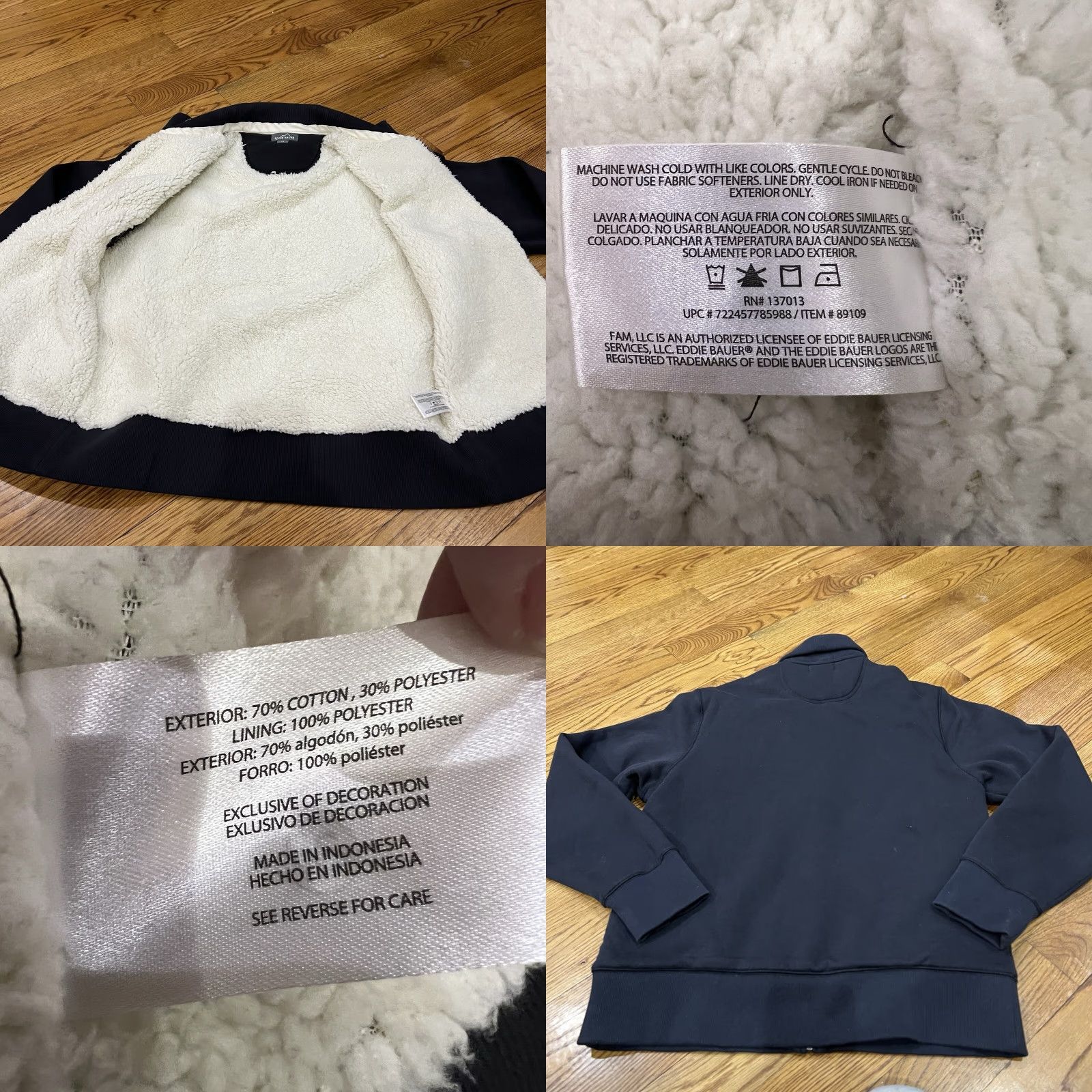 Eddie Bauer Eddie Bauer Jacket Women's Black Size L Full Zip Hooded Sherpa Lined Long Sleeve Size L / US 10 / IT 46 - 8 Thumbnail