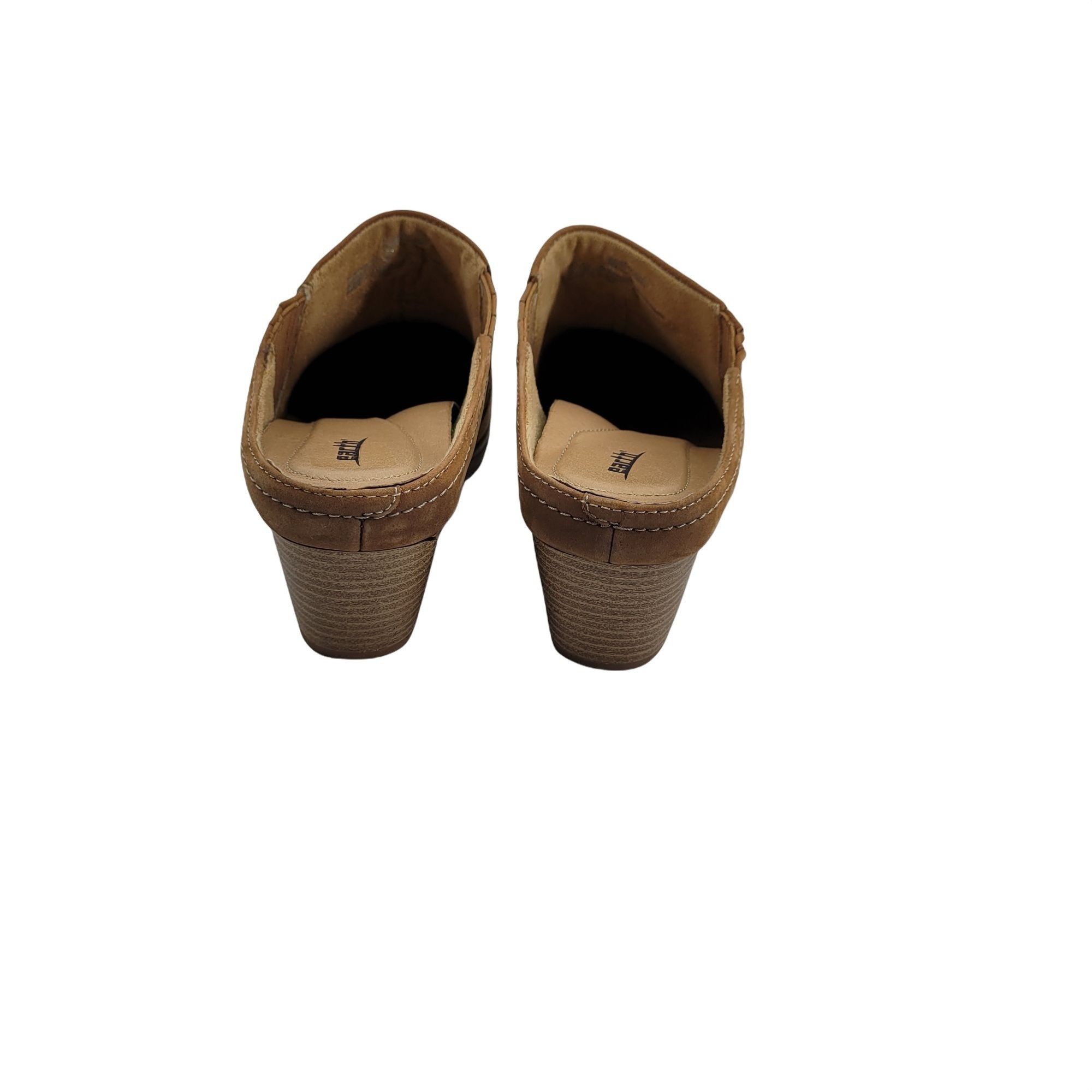 Other Earth Mendon Wide Leather Mules Sz 9D Brown Country Aged Dis Size US 9 / IT 39 - 7 Thumbnail