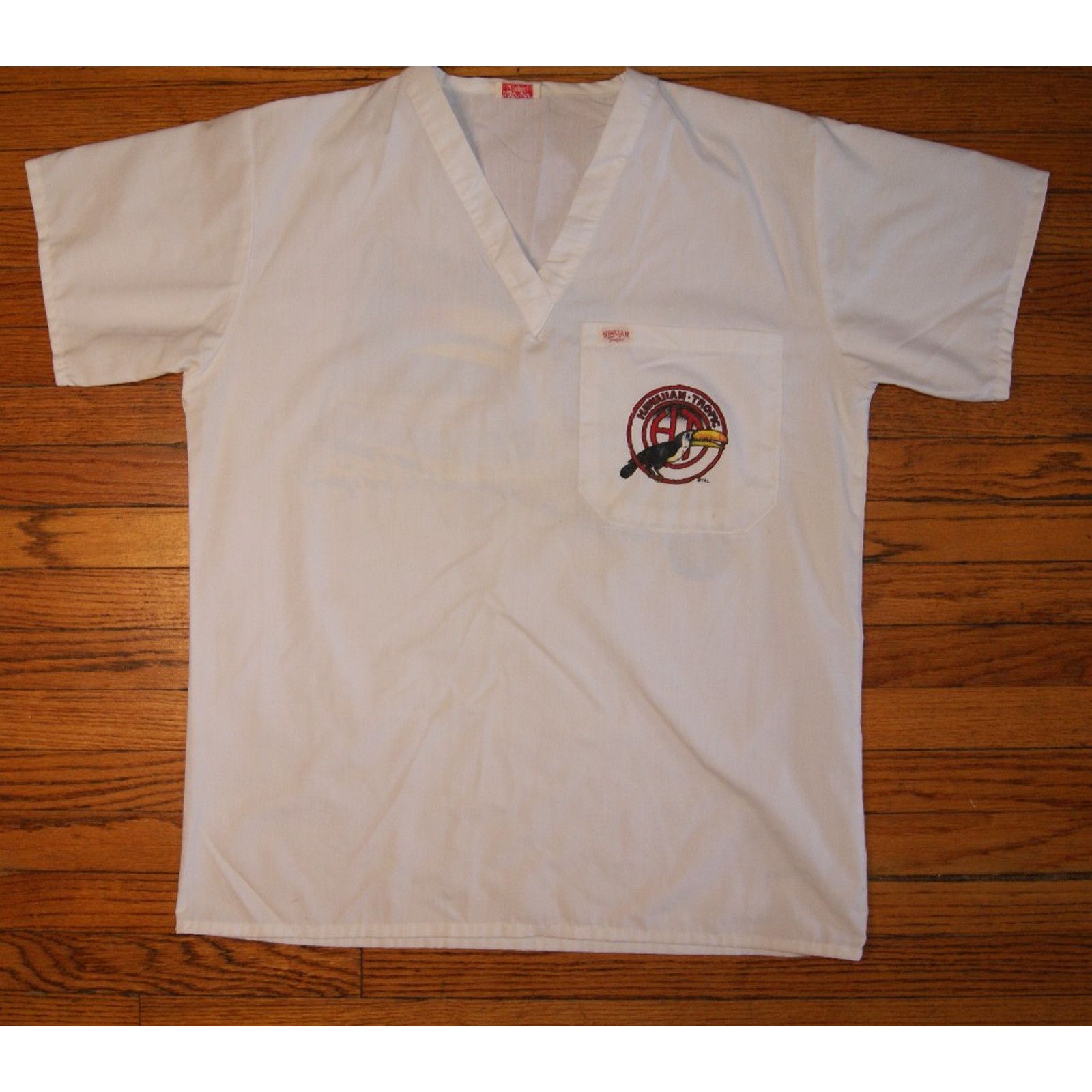 Vintage VTG Hawaiian Tropic VNeck XL Shirt Toucan Palm Pocket 1985 Size US XL / EU 56 / 4 - 6 Thumbnail