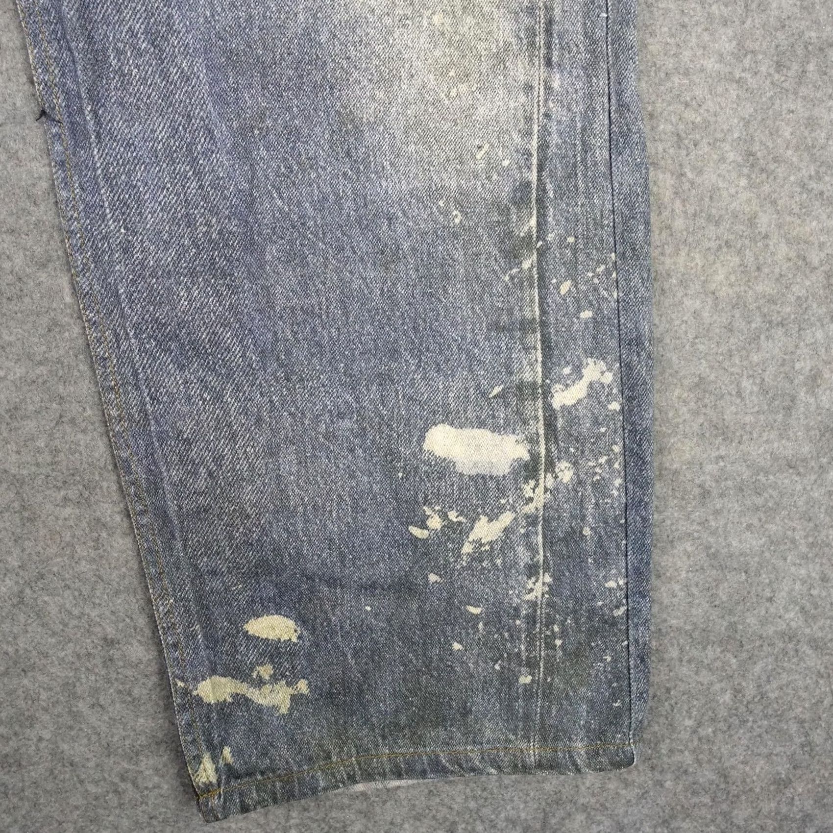 Vintage Aelfric Eden Jeans Womens Wide-Leg 28 Blue High Rise 5-Pocket Denim VT Y2K Noise Embroidered Logo Paint Splatter Size 28" / US 6 / IT 42 - 5 Thumbnail