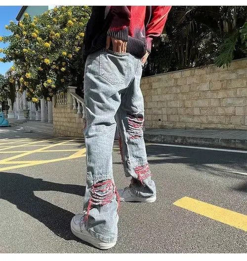 Japanese Brand Haruno x Kamon High Street Vintage Ripped Loose Jeans Size US 32 / EU 48 - 5 Thumbnail