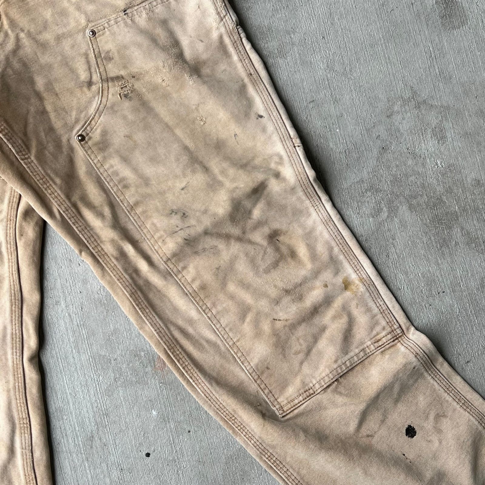 Carhartt × Vintage Carhartt brown double knee work wear carpenter pants Size US 32 / EU 48 - 8 Thumbnail