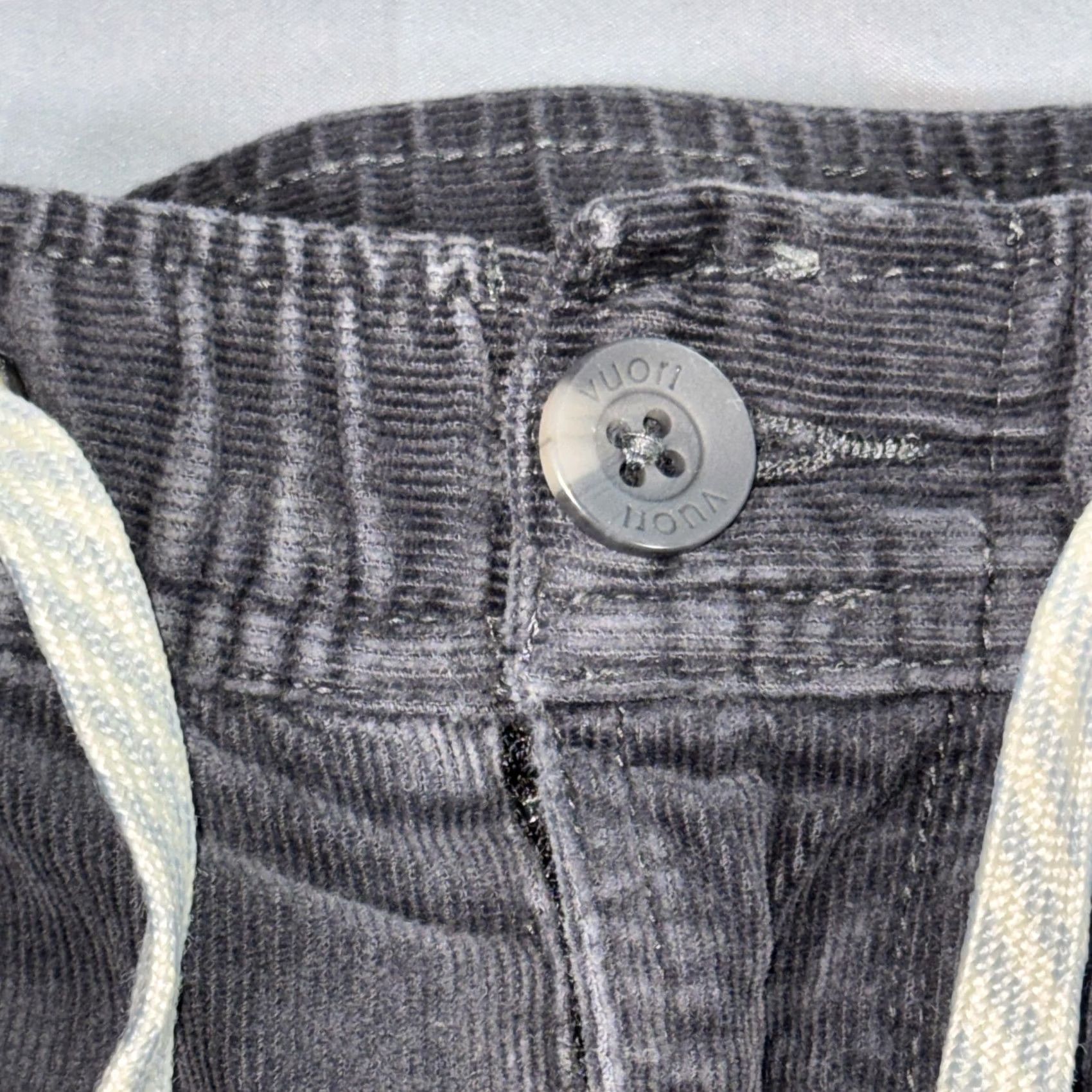 Vuori Vuori Pants Mens Large Gray Corduroy Elastic Waist Drawstring Stretch V440 Size US 33 - 5 Thumbnail