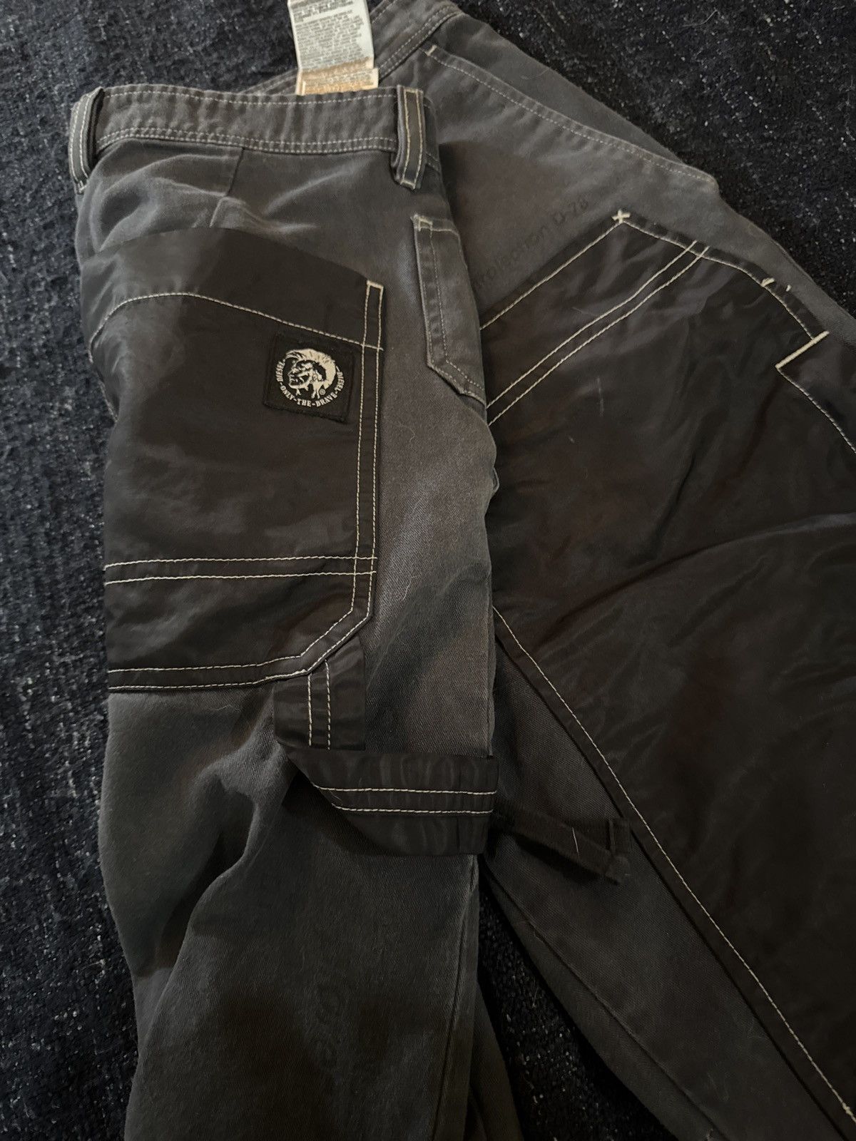 Diesel Black Twill P-Trent Trousers Size US 32 / EU 48 - 2 Thumbnail