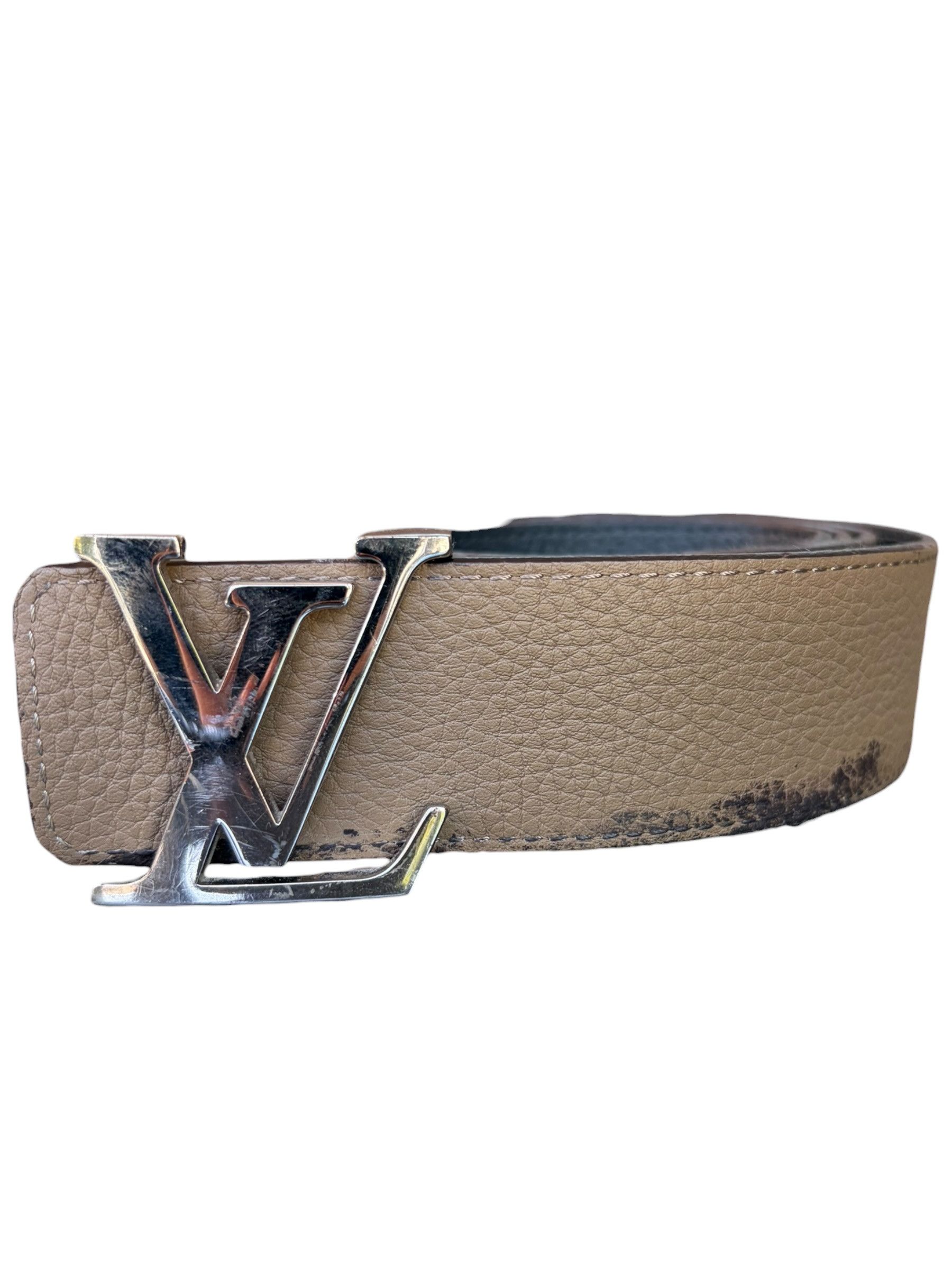 Louis Vuitton Louis Vuitton Navy & Brown Silver Reversible Belt Size 34 - 2 Thumbnail
