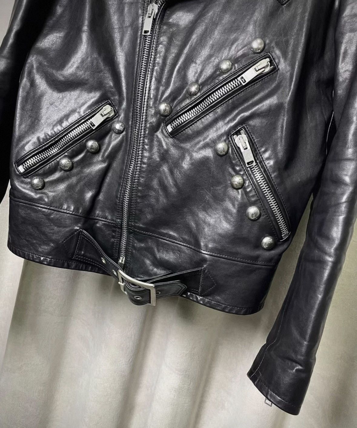 Saint Laurent Paris Saint Laurent Studded Leather Jacket Runway SS2015 Size US S / EU 44-46 / 1 - 5 Thumbnail