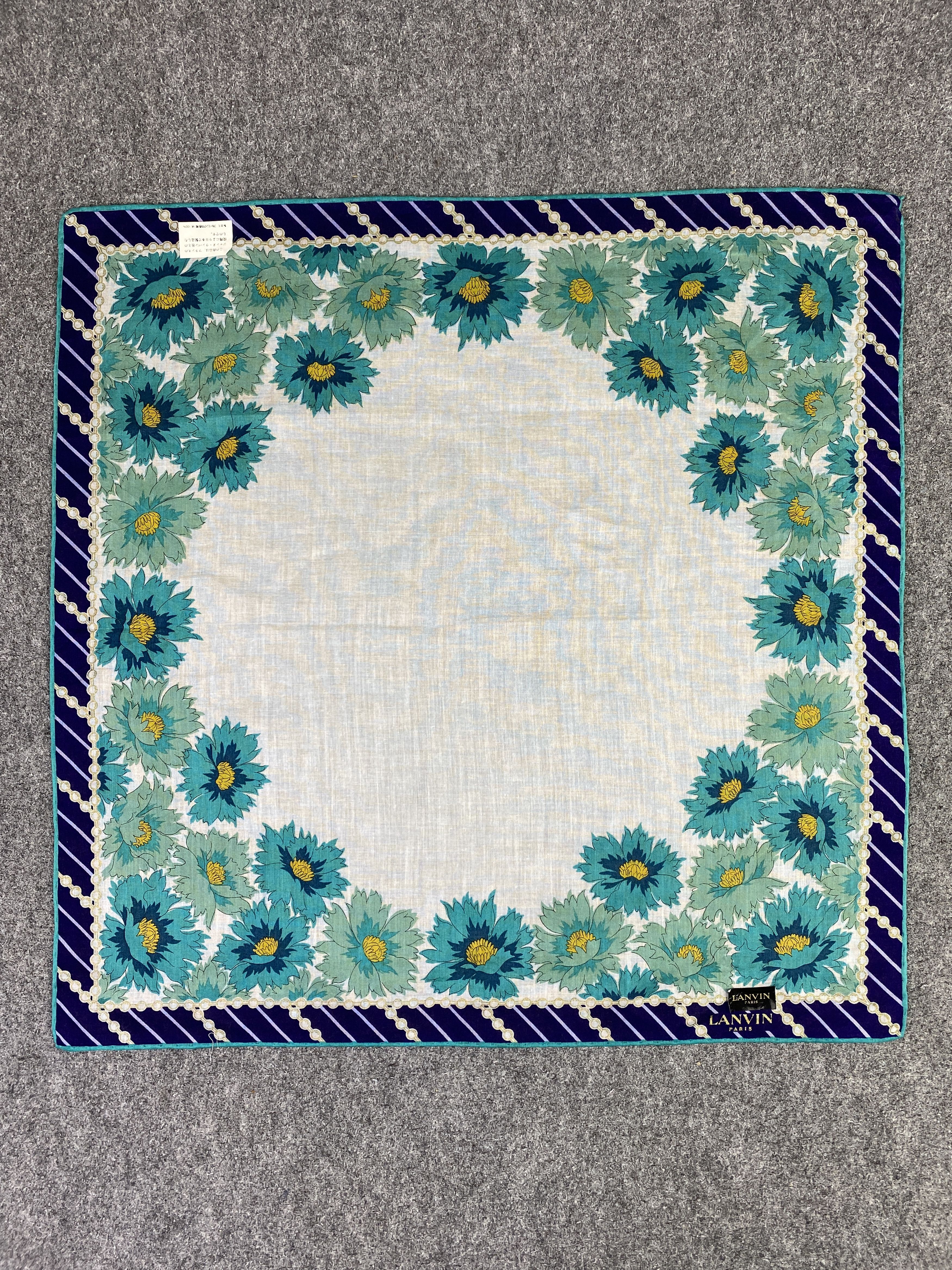 Lanvin Vintage Lanvin Handkerchief / Neckerchief KT0152 Size ONE SIZE - 4 Thumbnail