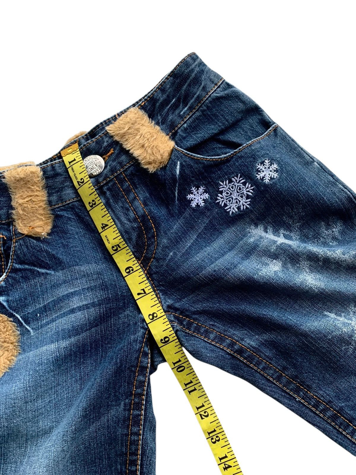 If Six Was Nine × Japanese Brand × Vintage Vintage Y2k Blue Moon Blue Hairy Jeans Japanese Style 🇯🇵 Size 30" / US 8 / IT 44 - 18 Thumbnail