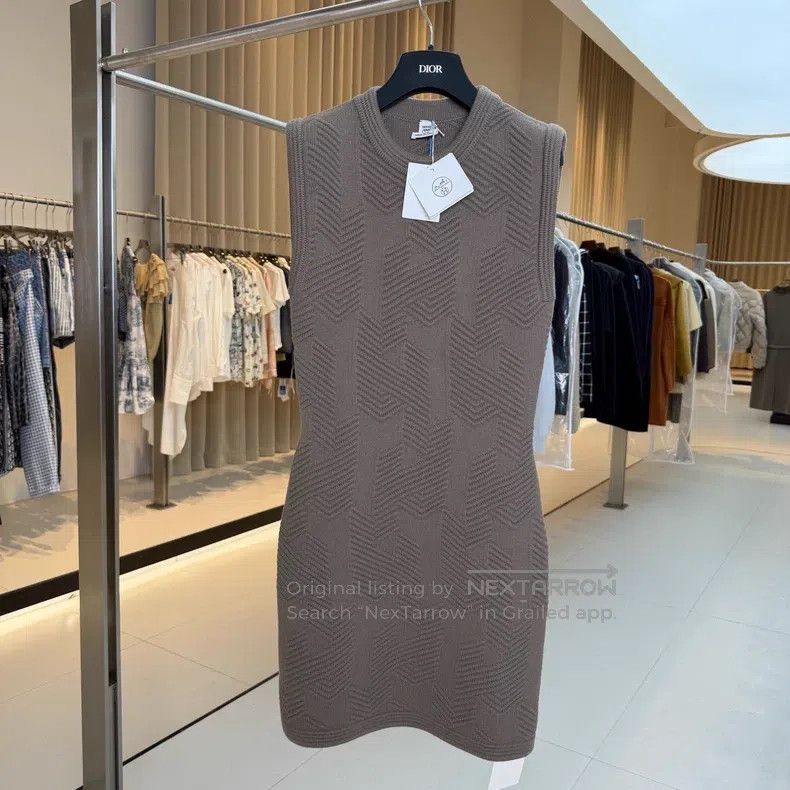 Hermes Elephant Gray Twill H Wool Skirt