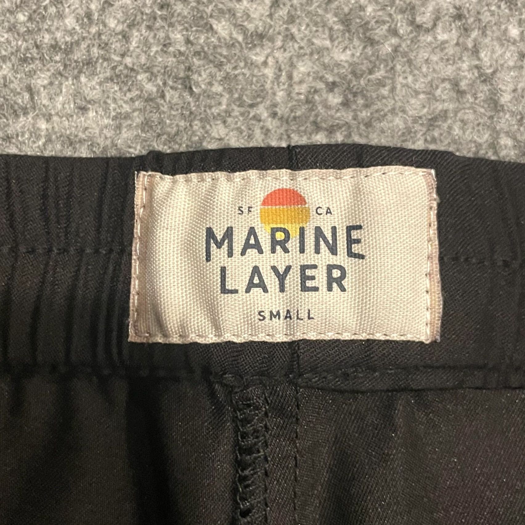 Marine Layer Marine Layer Pants Womens Small Black Elastic Waist Pull On Tapered Size 28" / US 6 / IT 42 - 7 Thumbnail