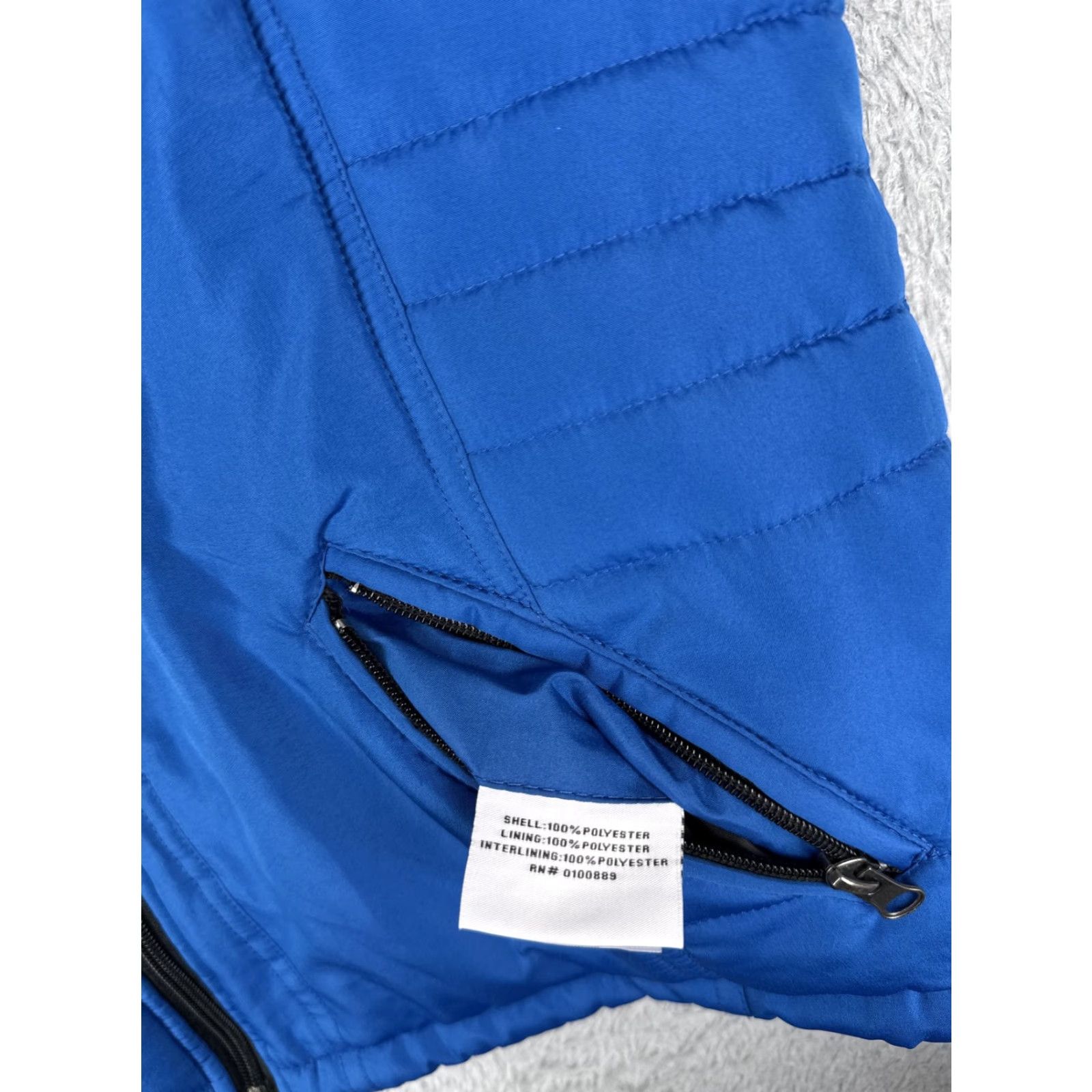 Vintage Keren Hart Vest Womens L Blue Reversible Quilted Fleece Zip Pockets Classic Outdoor Autumn Winter Cabin Casual Size L / US 10 / IT 46 - 6 Thumbnail