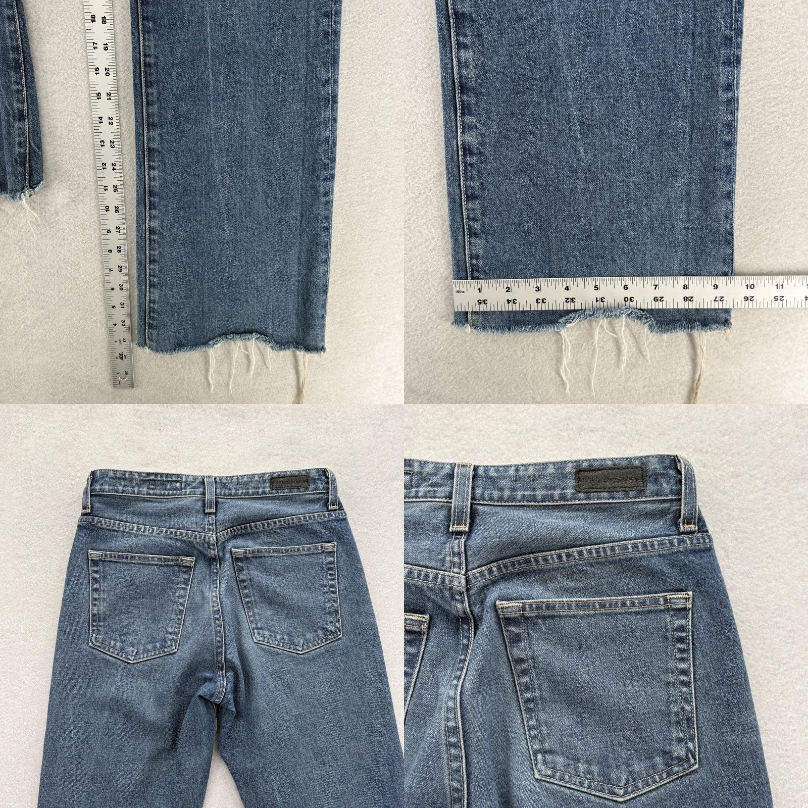 Vintage AG Adriano Goldschmied Jeans Womens High Rise Bootcut 28 Blue 5-Pocket Distressed Stretch Denim Length 33in Vintage? No Size 28" / US 6 / IT 42 - 8 Thumbnail