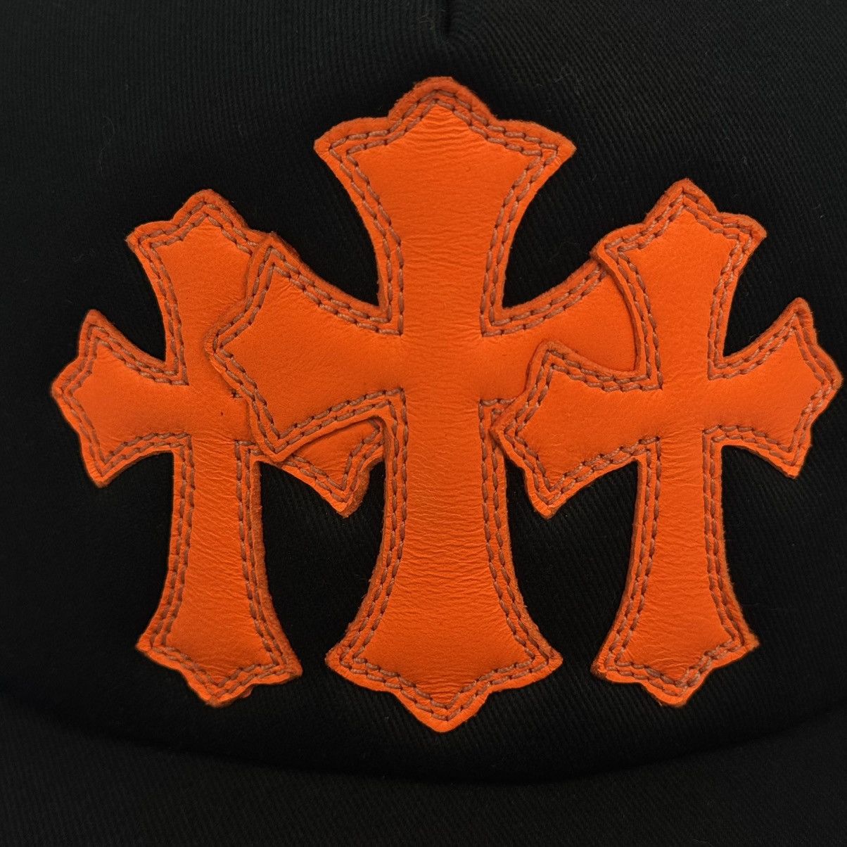 Chrome Hearts TRIPLE ORANGE CROSS PATCH TRUCKER CAP Size ONE SIZE - 5 Thumbnail