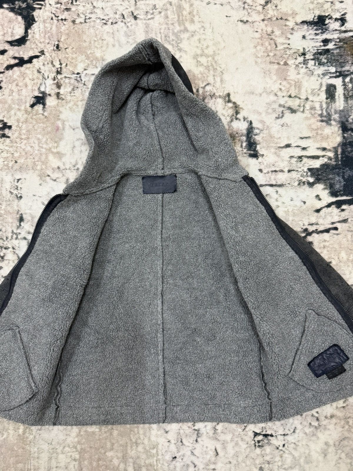 Guess Guess Suede Leather Sherpa Lined Jacket Hoodie Size XXS / US 00 / IT 34 - 6 Thumbnail