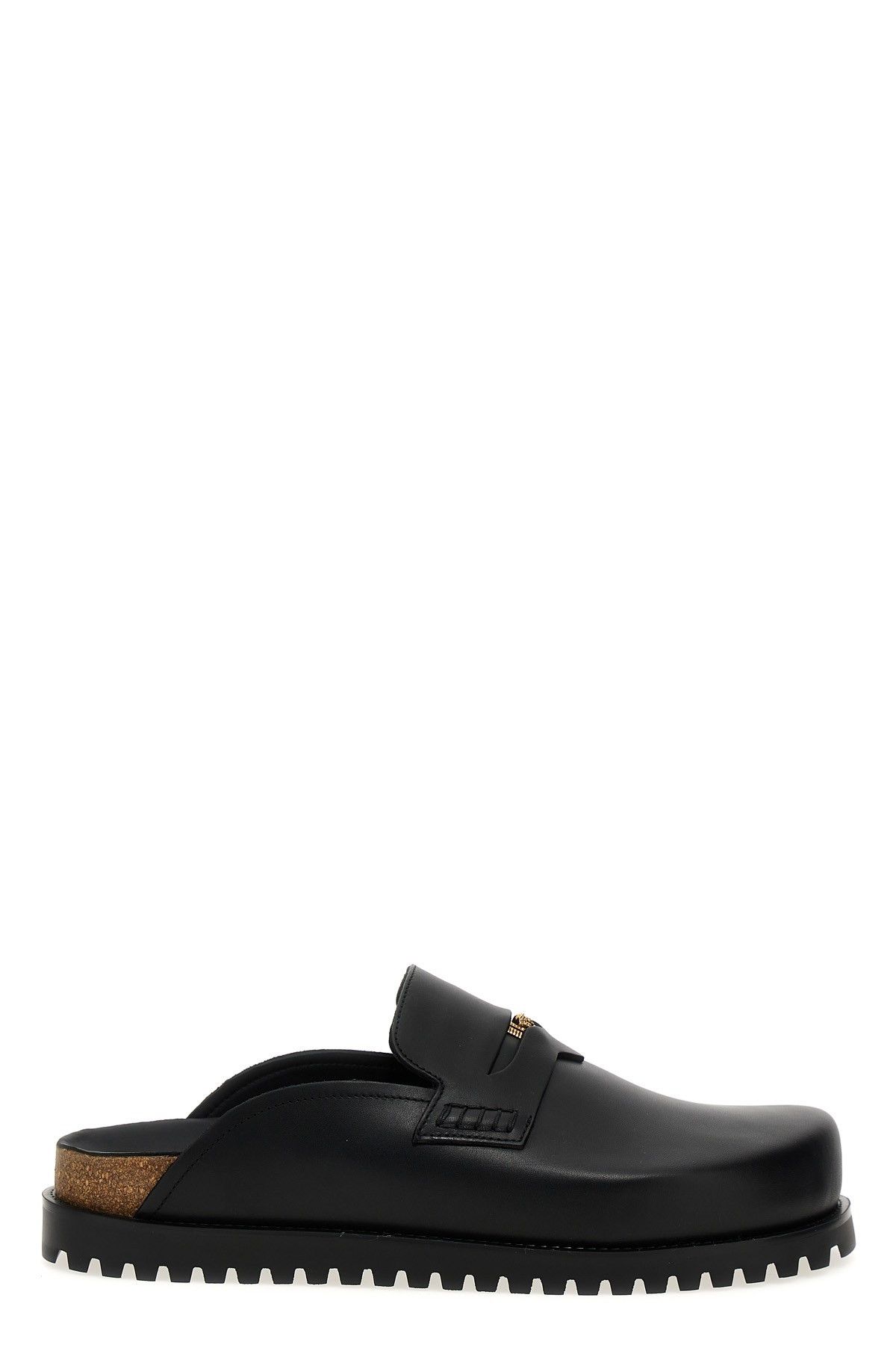 image of Versace 'medusa' Sabots Shoes in Black, Men's (Size 9)