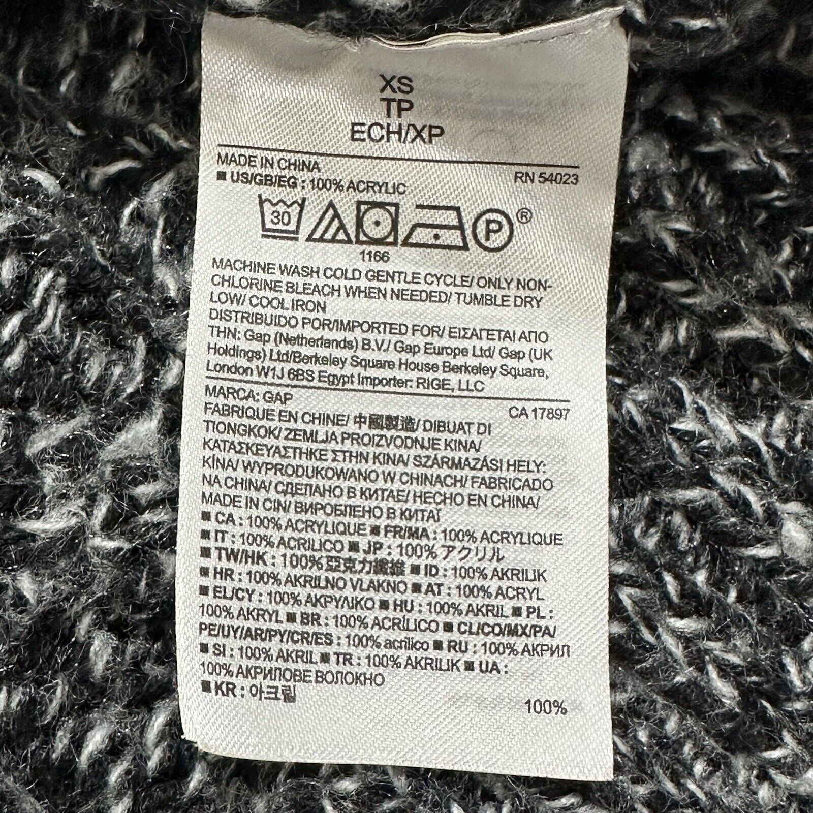 Gap Gap XS Cardigan Sweater Pockets Heavyweight Knit Black Size XS / US 0-2 / IT 36-38 - 4 Thumbnail