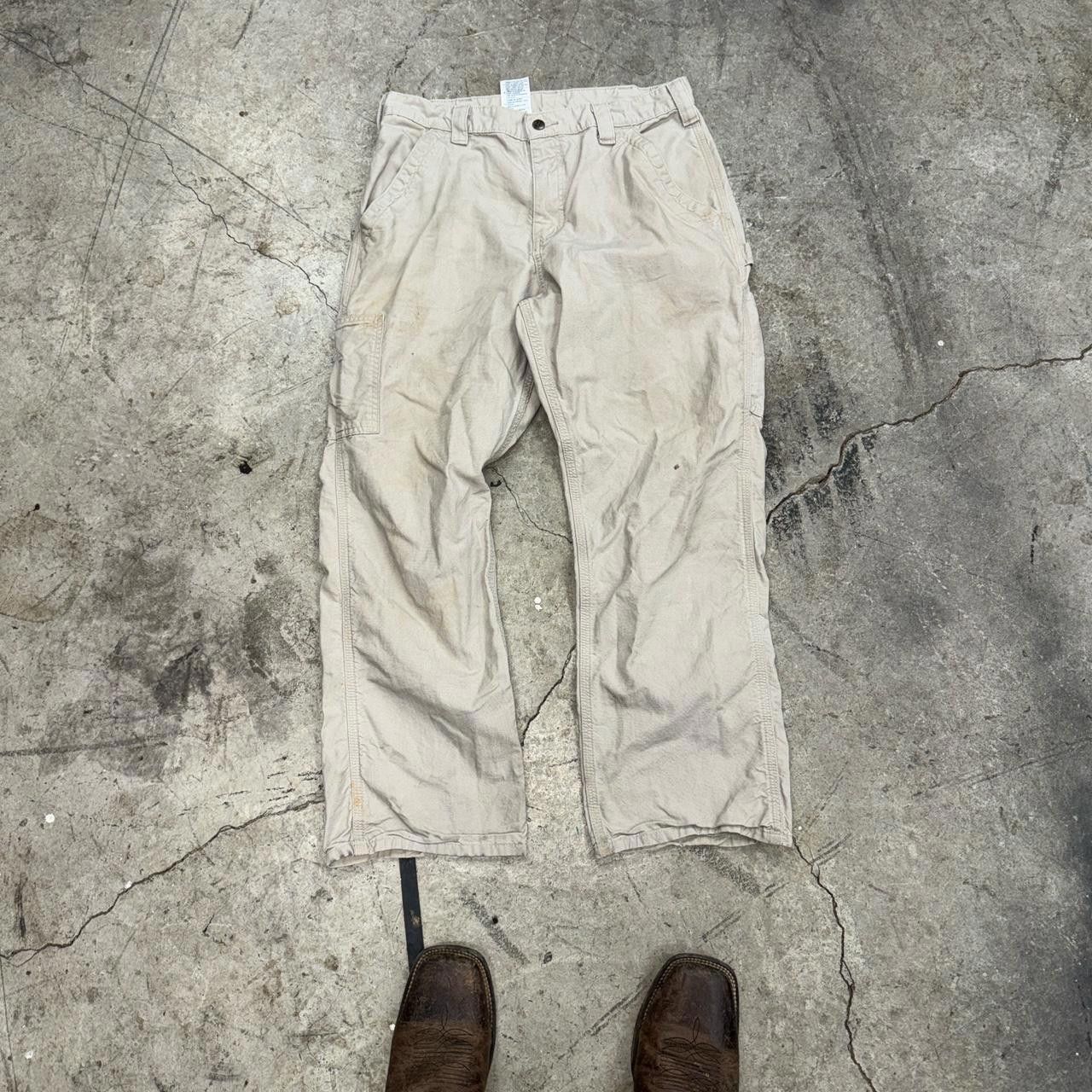 Carhartt Carhartt Men's Cream and Tan Jeans Size US 34 / EU 50 - 3 Thumbnail