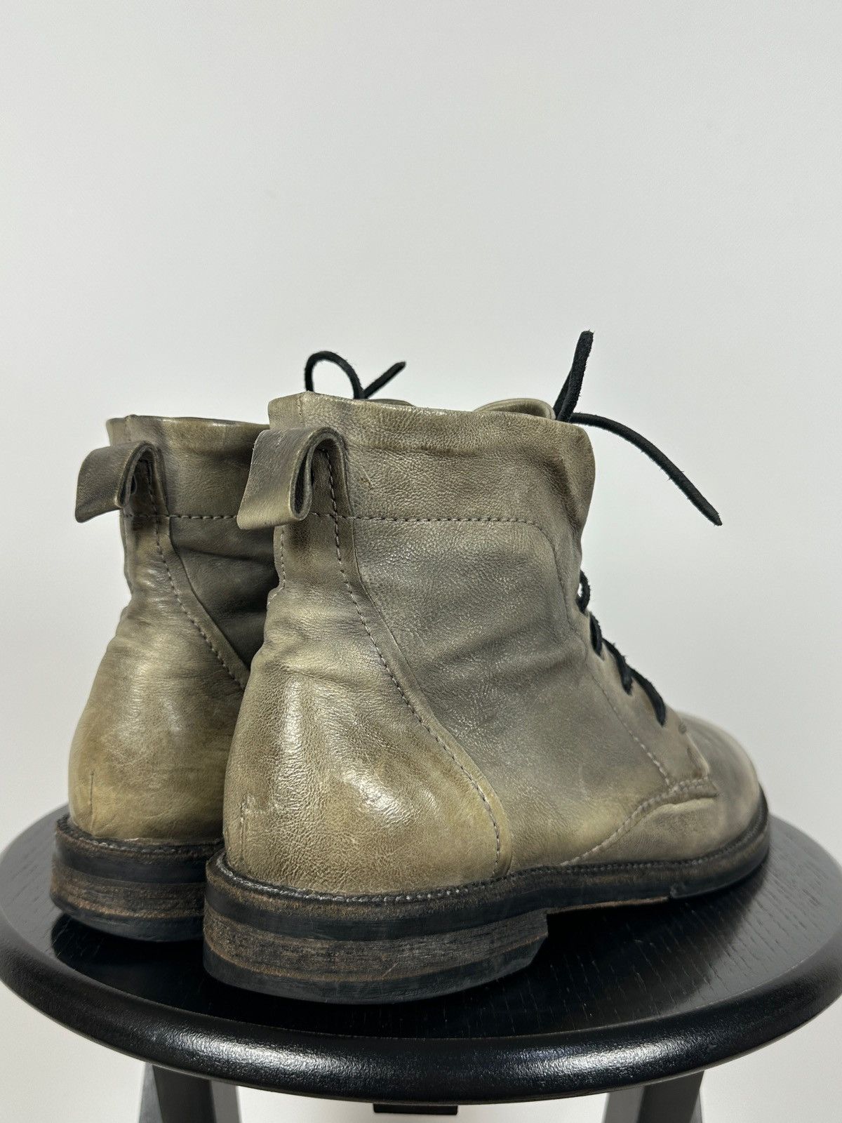 A.S.98 A.S.98 Distressed Leather Lace Up Ankle Boots Guidi Style Size US 10 / EU 43 - 5 Thumbnail