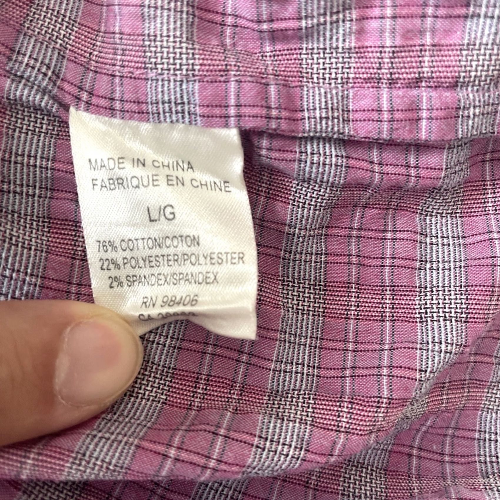 Theory VINTAGE Theory Long Sleeve Button Up Shirt Mens L Pink Retro Plaid Geometric Size US L / EU 52-54 / 3 - 4 Thumbnail