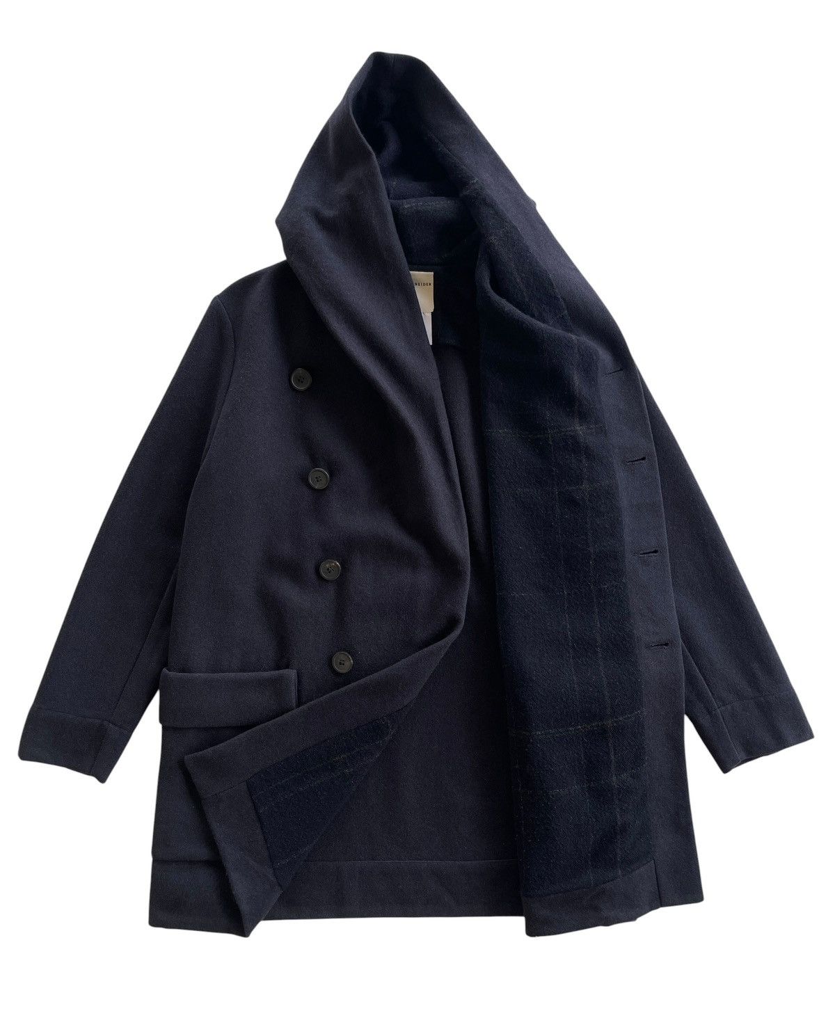 Stephan Schneider Stephan Schneider Atheneum Avantgarde Coat Hooded Navy Blue Size US S / EU 44-46 / 1 - 3 Thumbnail