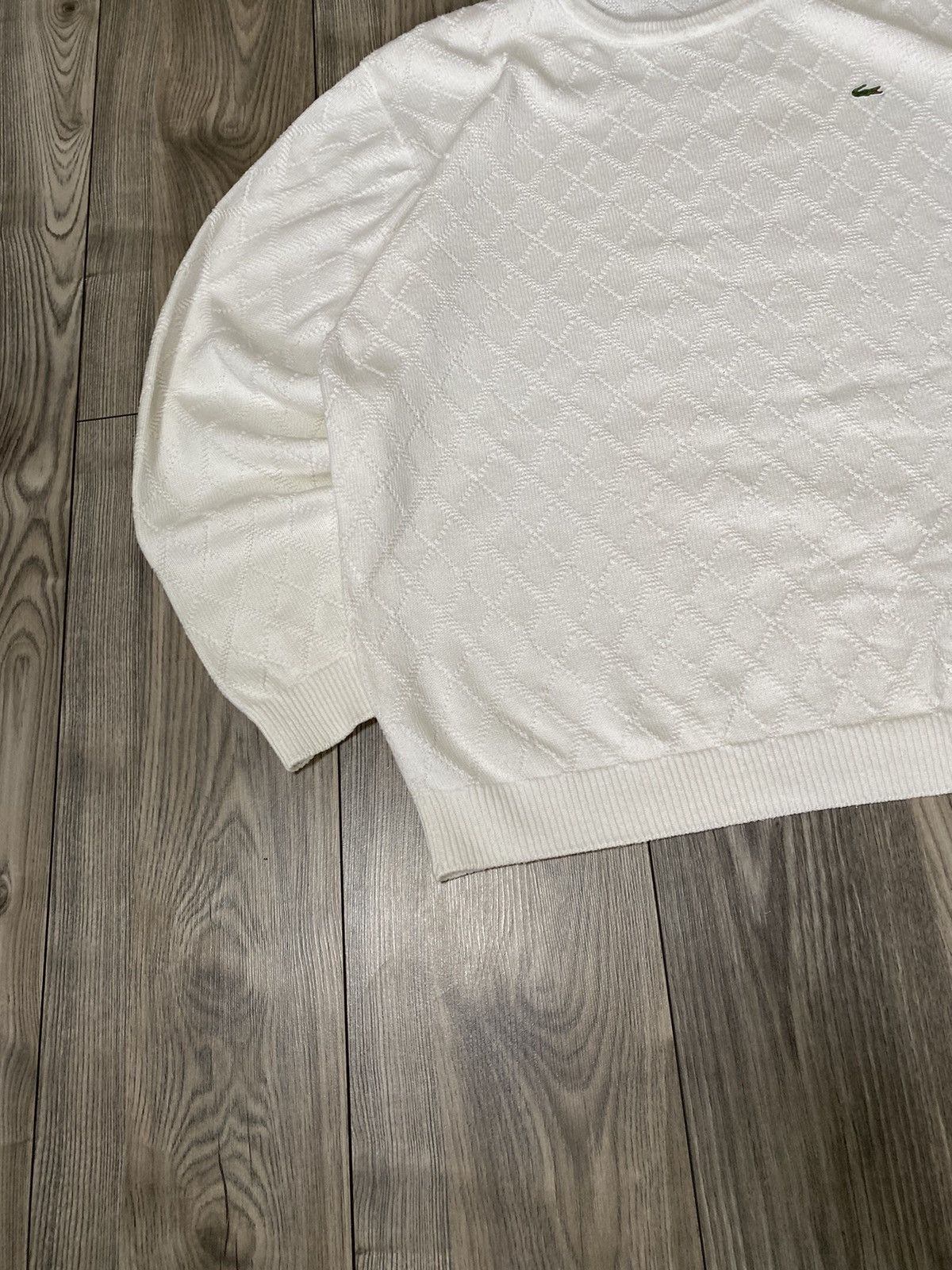 Lacoste Vintage Lacoste Crew Neck White Sweater Mens Size 8 Size US XXL / EU 58 / 5 - 6 Thumbnail