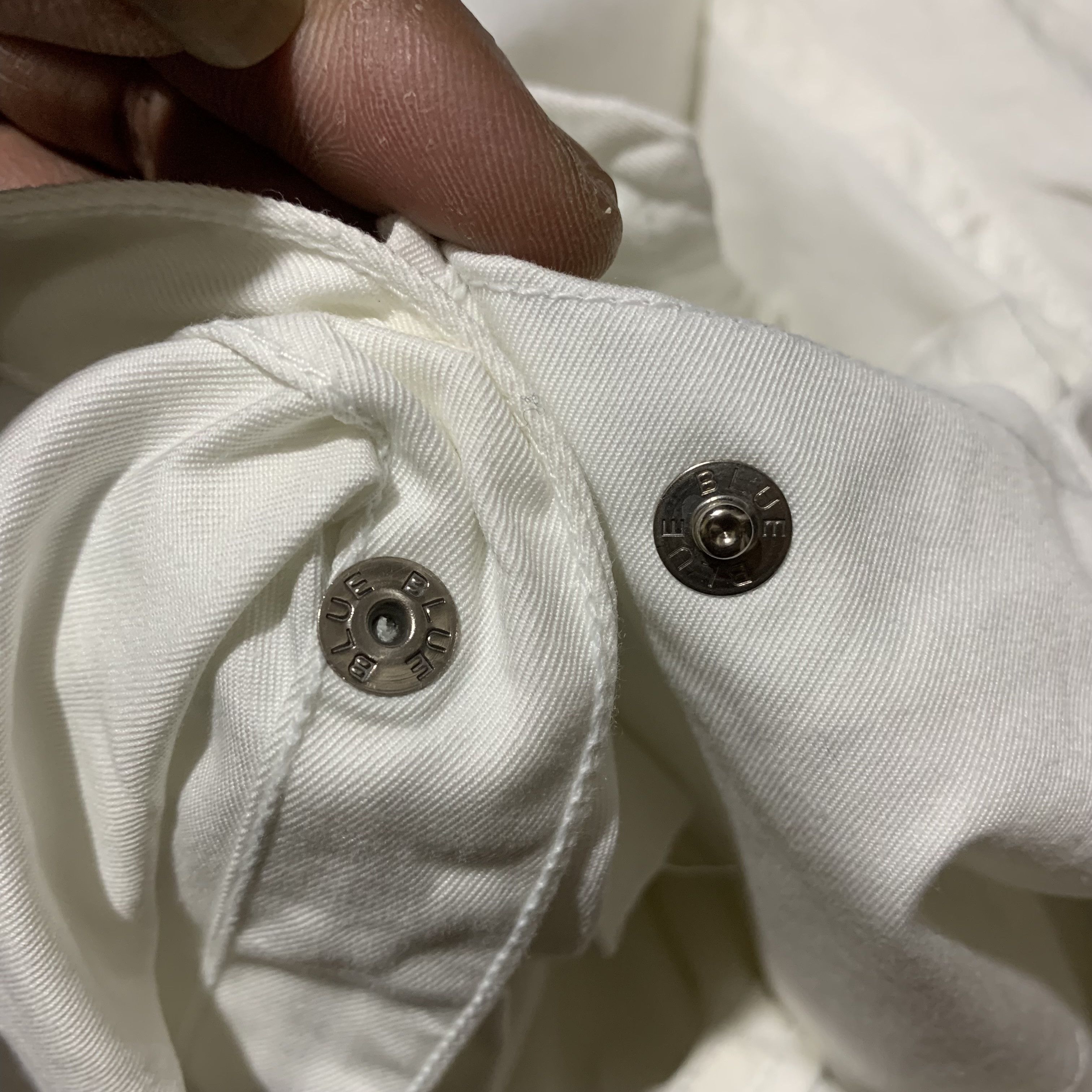 Blue Blue Japan 2000s Blue Blue Japanese Hybrid Work Pocket Pearl Shirt Size US S / EU 44-46 / 1 - 7 Thumbnail