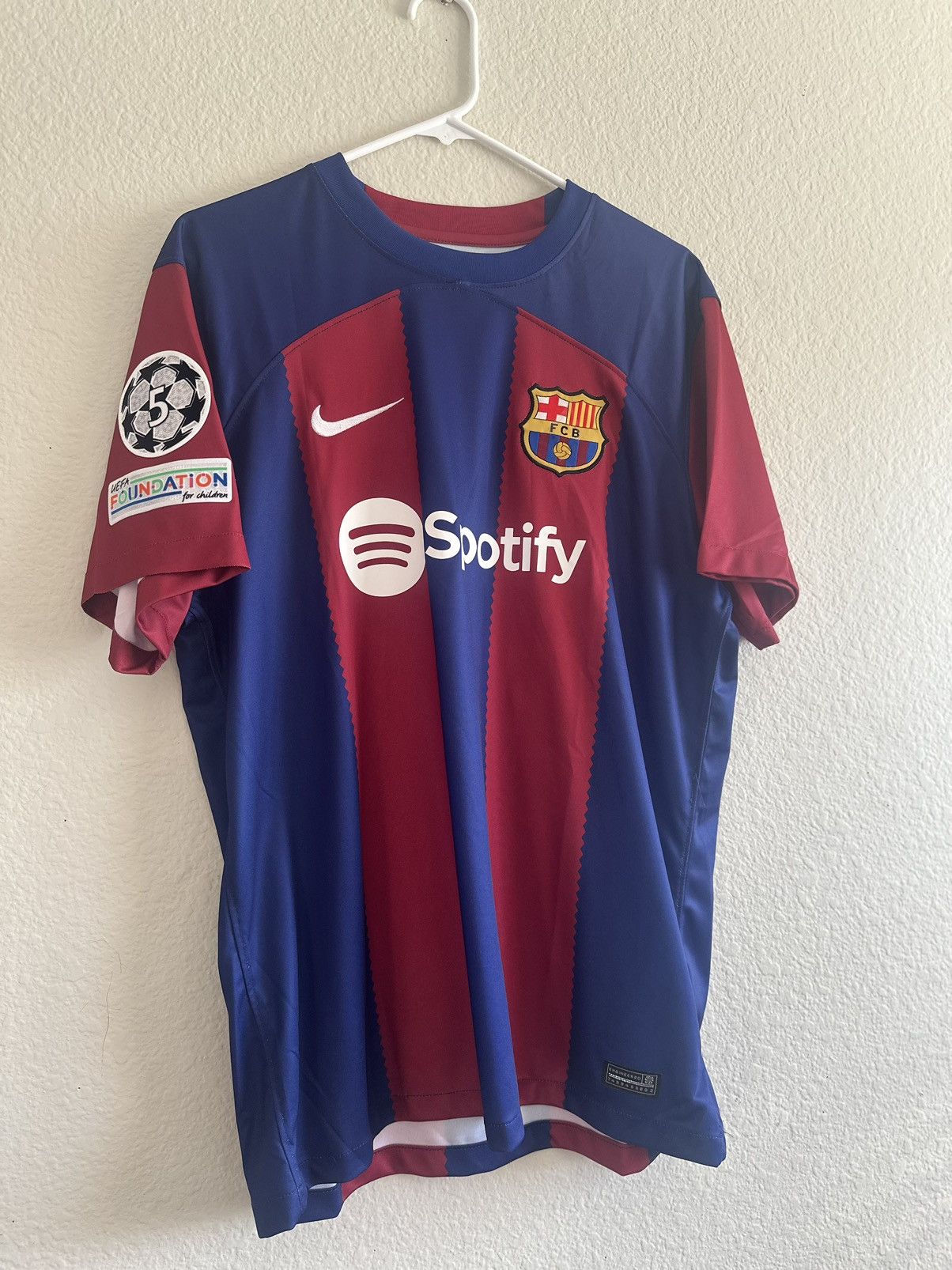 Nike Fc Barcelona 23 24 Ronald Araujo Kit Ucl Home Kit 