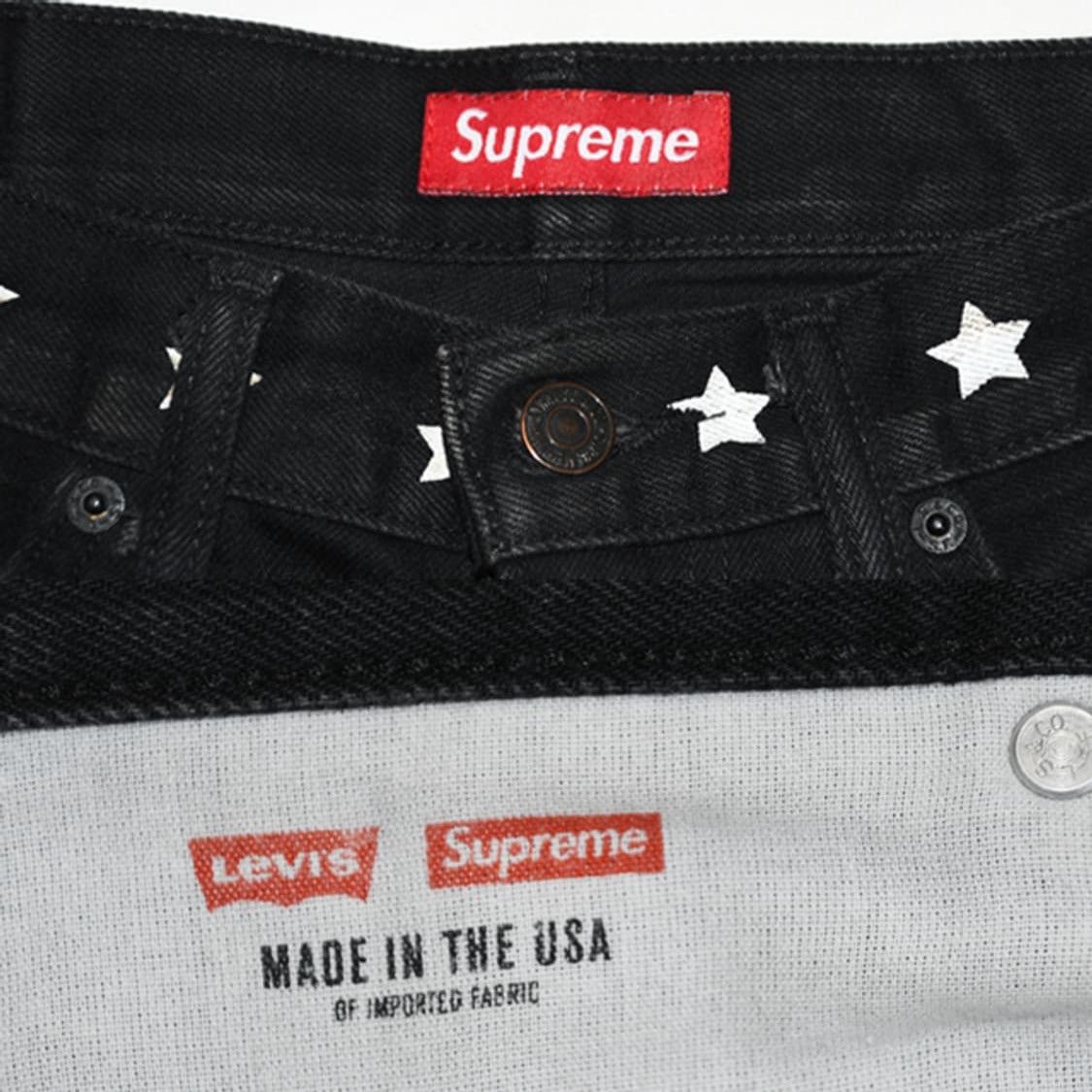 Levi's × Supreme Supreme x Levi’s Star Black Denim Pants Size US 32 / EU 48 - 5 Thumbnail