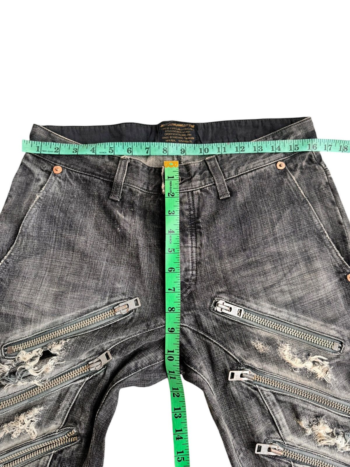 Japanese Brand ⚡️⚡️Izreel By Kazuhiro Takakura Distressed Jeans Zipper Size US 32 / EU 48 - 17 Thumbnail