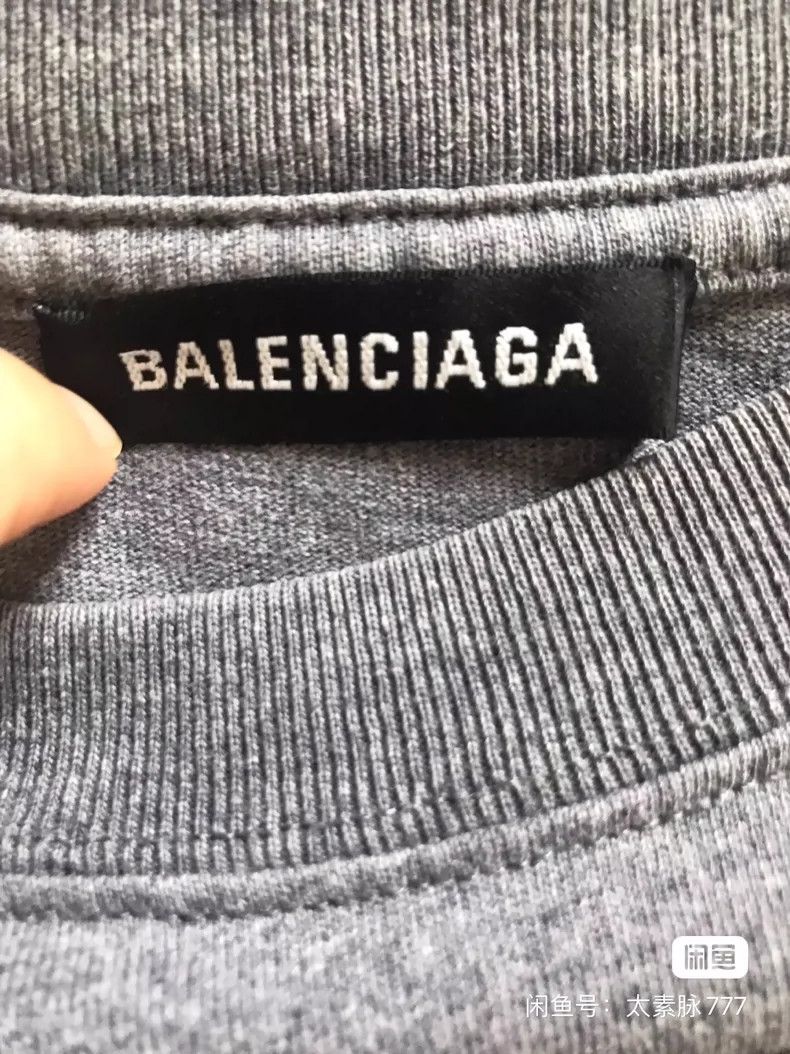 Balenciaga Balenciaga Dark gray chest logo Mangxing T-shirt Size US S / EU 44-46 / 1 - 6 Thumbnail