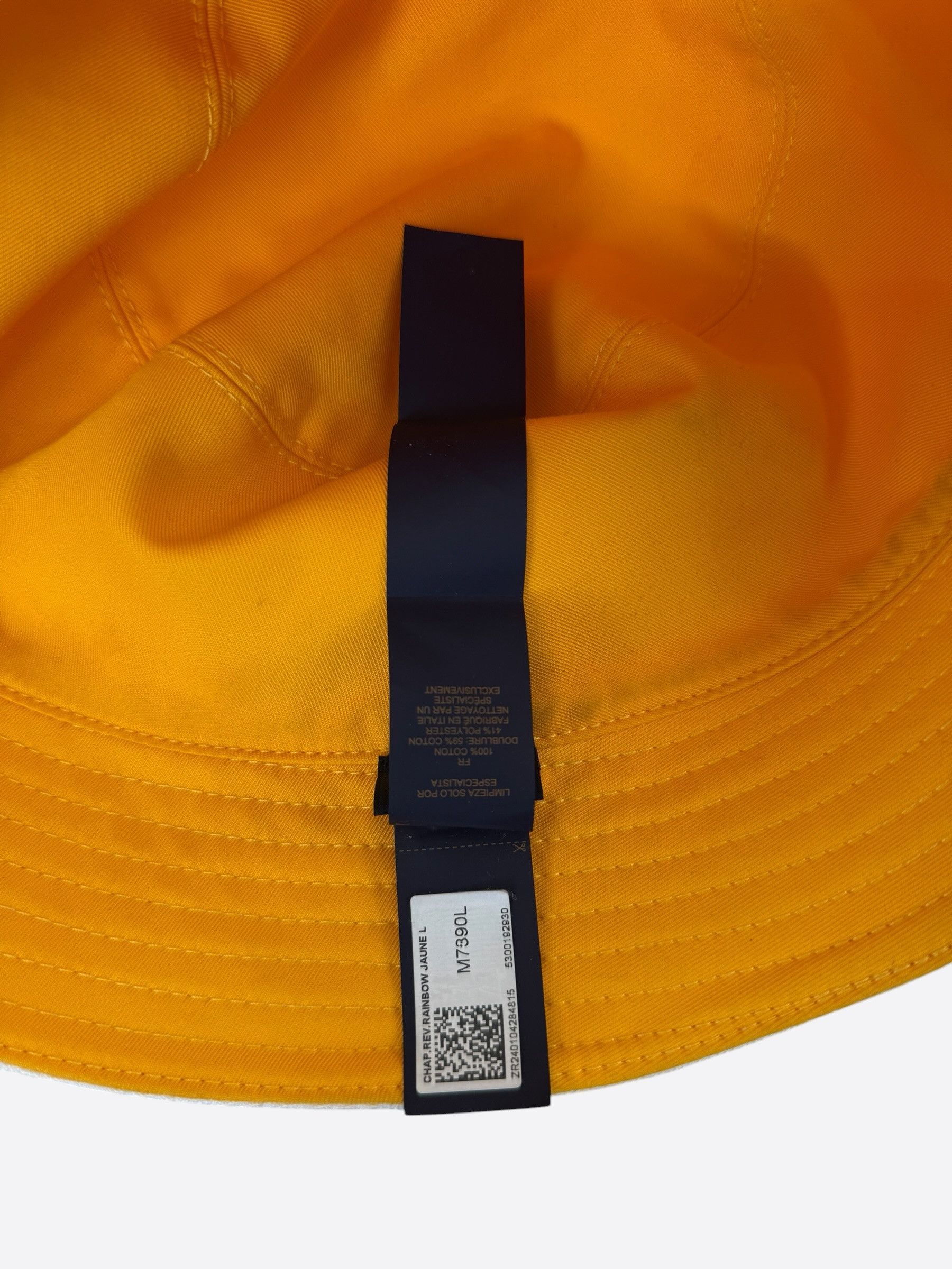 Louis Vuitton Louis Vuitton White & Yellow Monogram Reversible Bucket Hat Size ONE SIZE - 8 Thumbnail