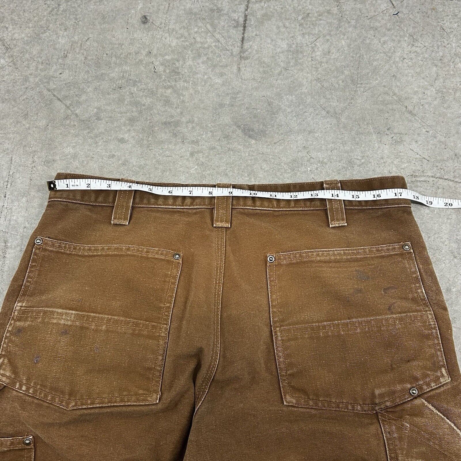 Carhartt × Vintage Vintage 50s Carhartt Double Knee Brown Canvas Pants RARE Size US 36 / EU 52 - 9 Thumbnail
