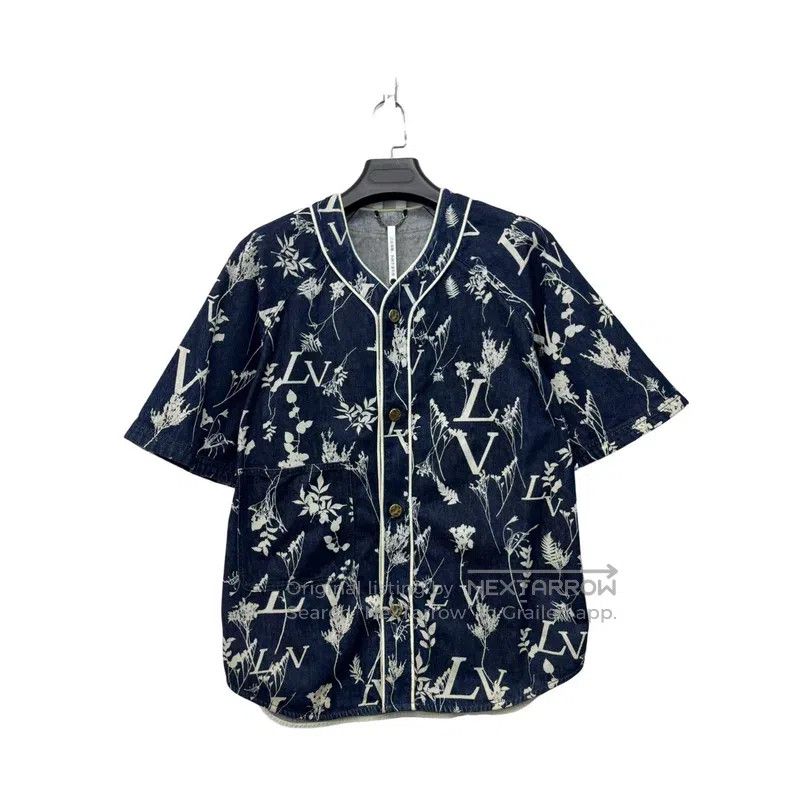 Louis Vuitton Louis Vuitton Wheat ear full print denim short sleeve shir Size US XL / EU 56 / 4 - 1 Thumbnail