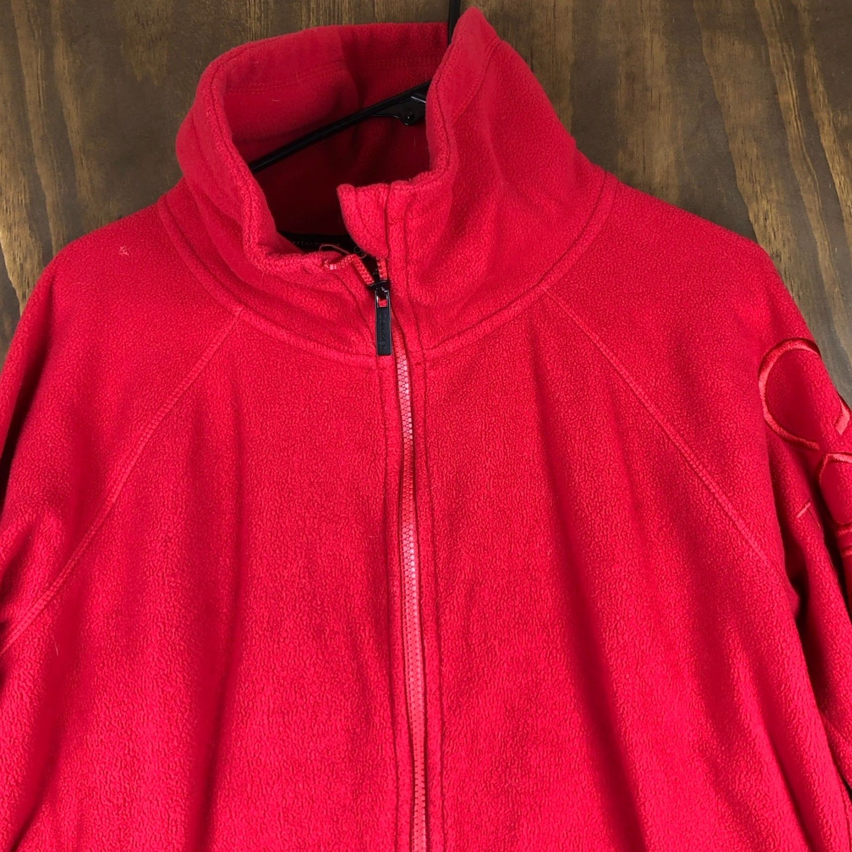 Calvin Klein Calvin Klein Womens Full Zip Performance Fleece Sweater Red Large Jacket Casual Athleisure Size L / US 10 / IT 46 - 2 Thumbnail