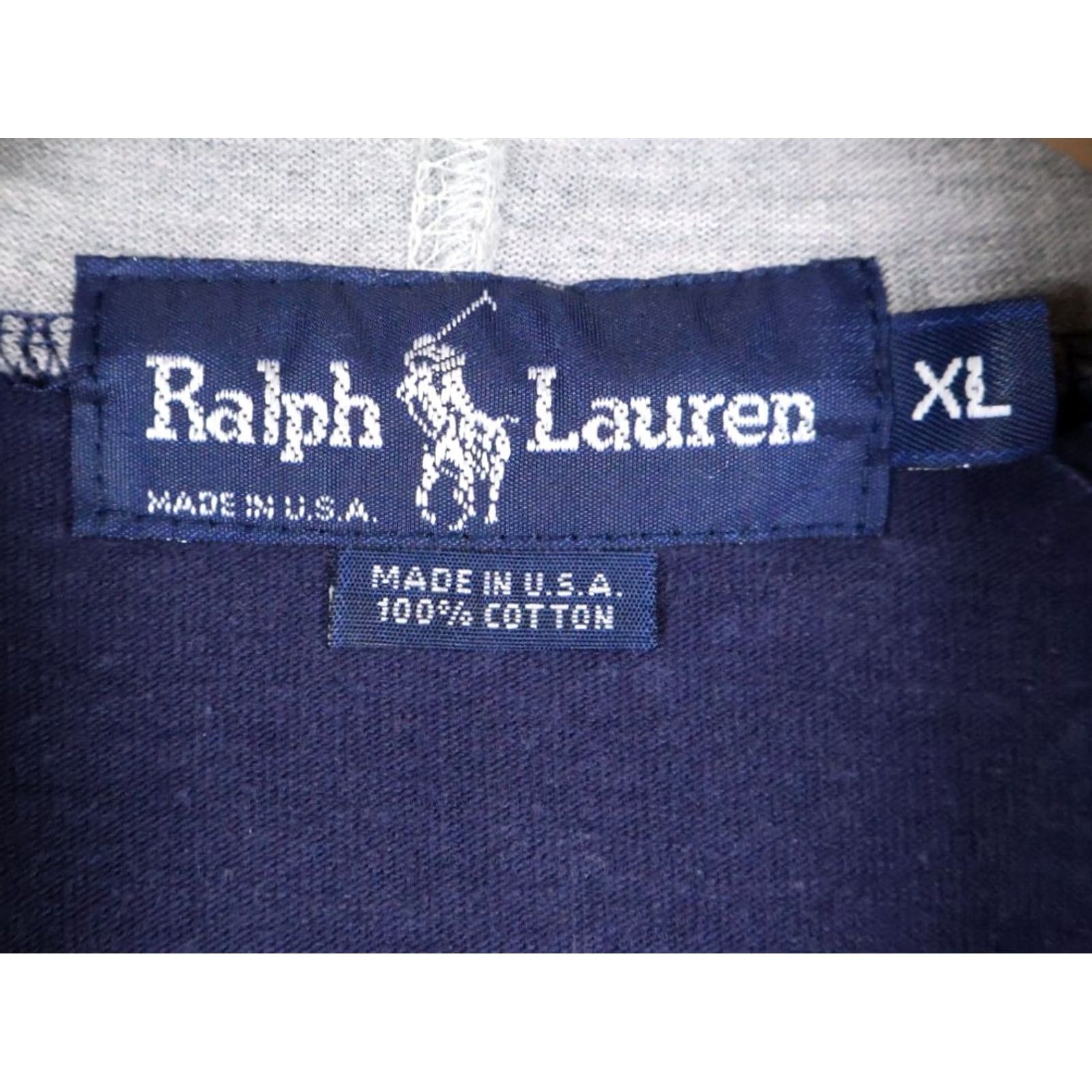 Ralph Lauren VINTAGE Ralph Lauren Hooded T-Shirt Striped Men XL Blue Green USA Polo Size US XL / EU 56 / 4 - 3 Thumbnail