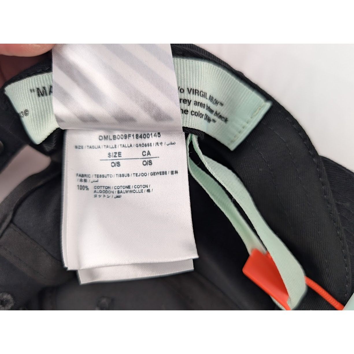 Off-White o1rshd1 Size: OS / Baseball Cap in Black / White Size ONE SIZE - 9 Thumbnail