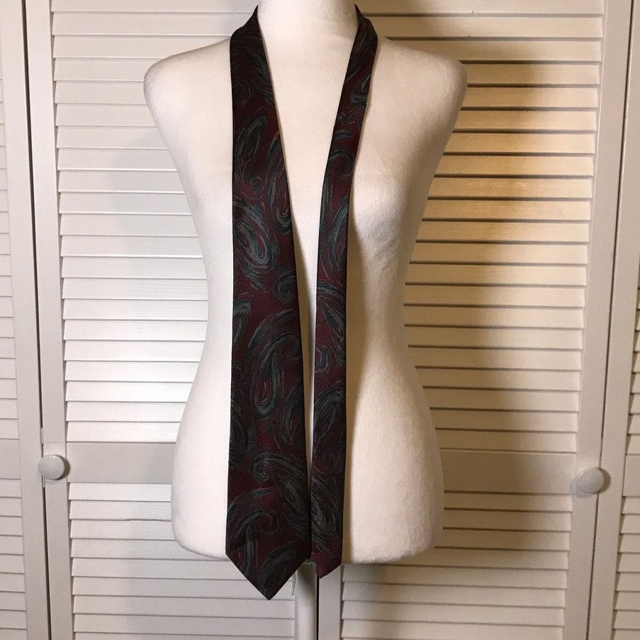 Other Cristafaro Red Paisley Classic Wide Men Necktie Size ONE SIZE - 2 Thumbnail