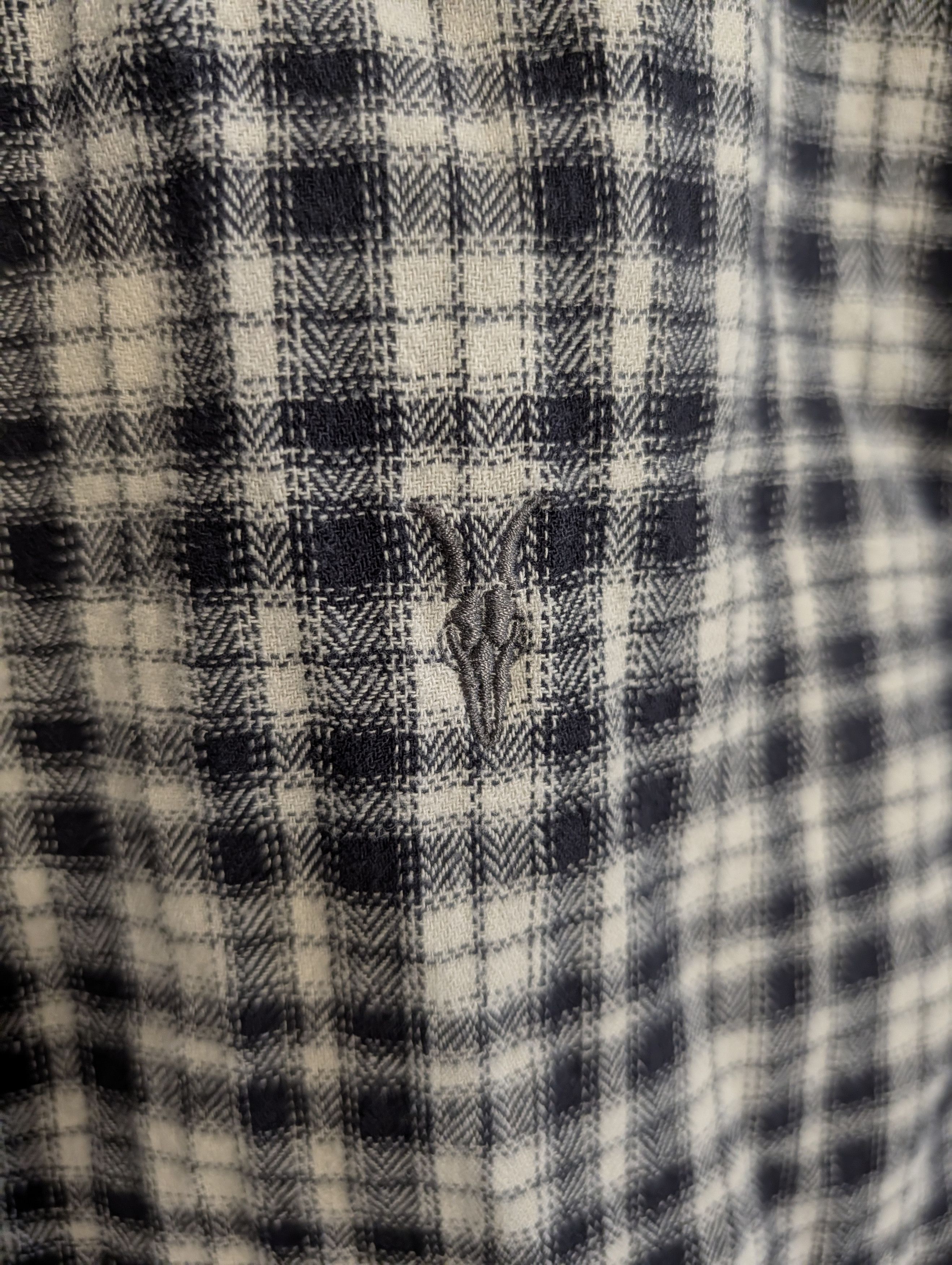 Allsaints Black/white plaid flannel button-down logo shirt Small Size US S / EU 44-46 / 1 - 3 Thumbnail