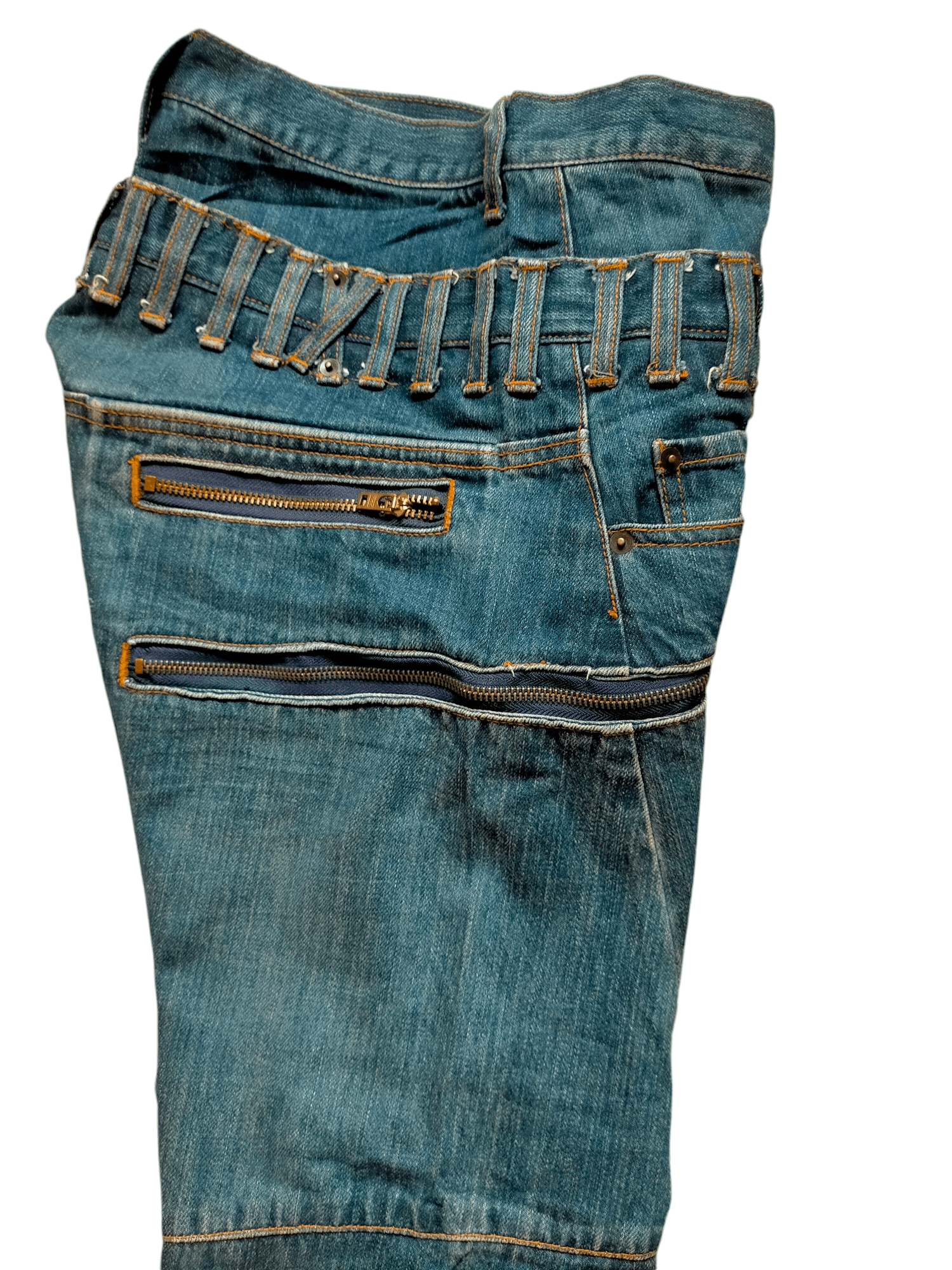 Hysteric Glamour × Japanese Brand PROP Garments INC.Double Waist Multipocket Zipped Jeans Size US 32 / EU 48 - 7 Thumbnail