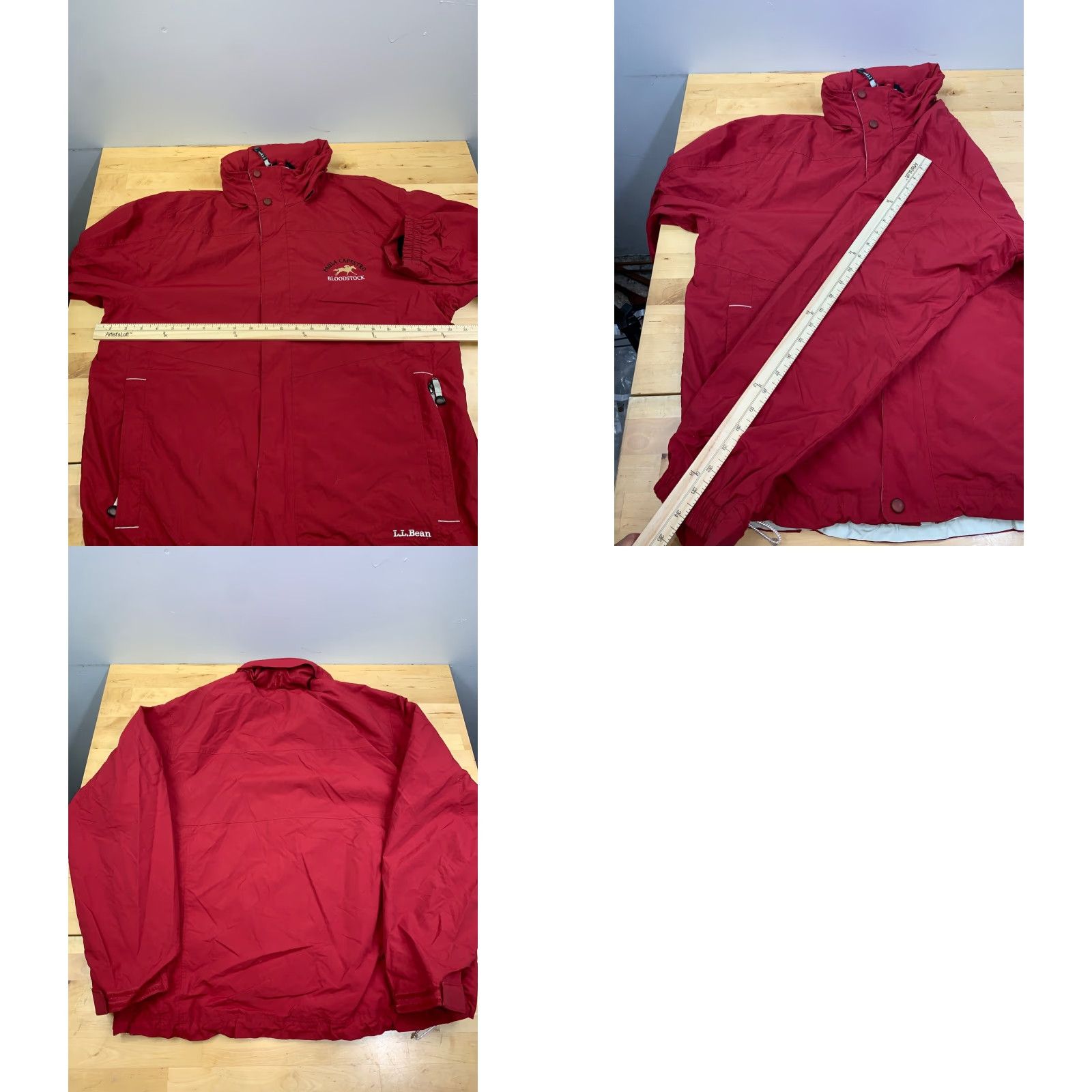 Vintage VINTAGE L.L. Bean Rain Jacket Mens L Red Hooded Zip Water Resistant Jacket Size US L / EU 52-54 / 3 - 8 Thumbnail