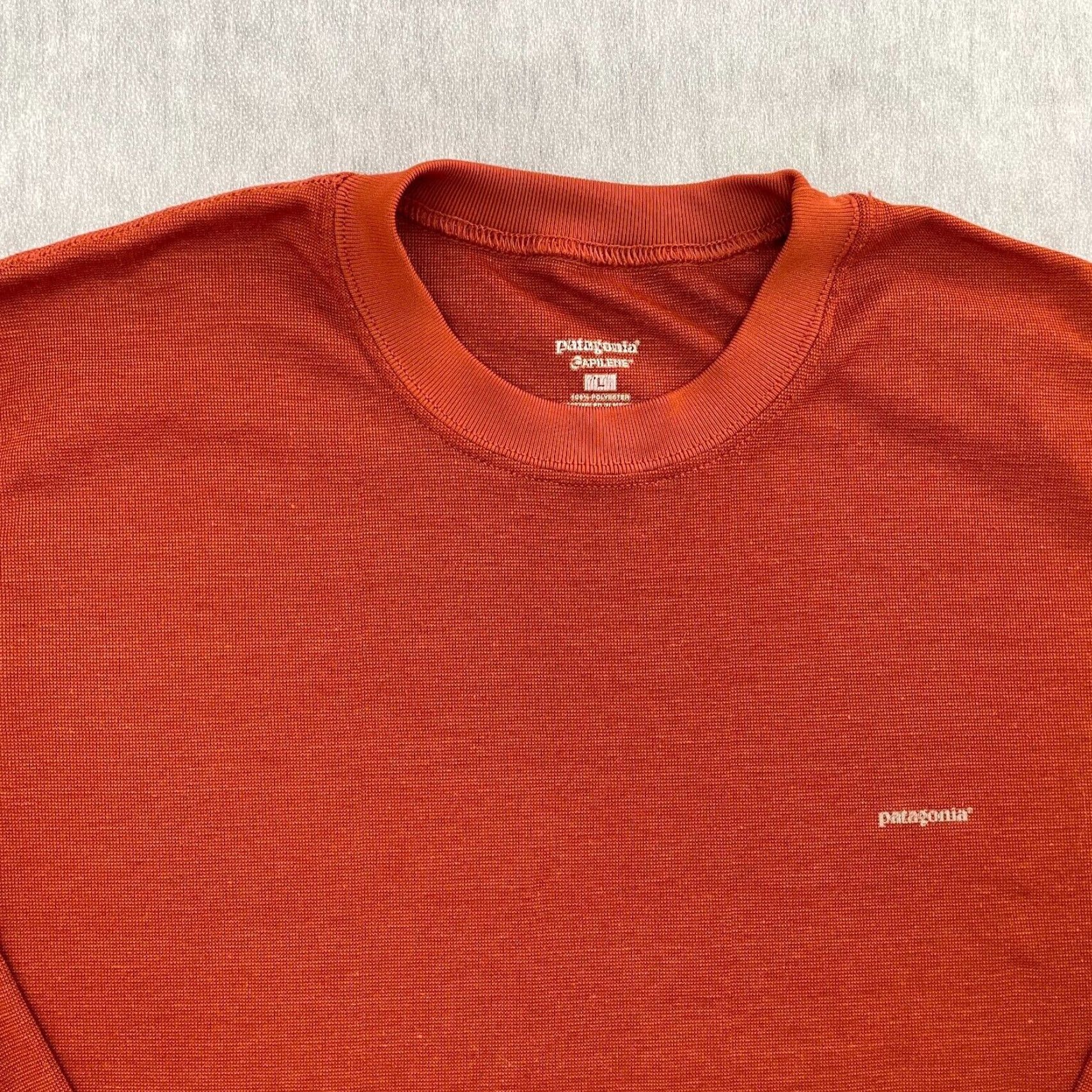 Patagonia Vintage Patagonia Shirt Adult Large Orange Capilene Long Sleeve Pullover Logo Mens L Size US L / EU 52-54 / 3 - 3 Thumbnail